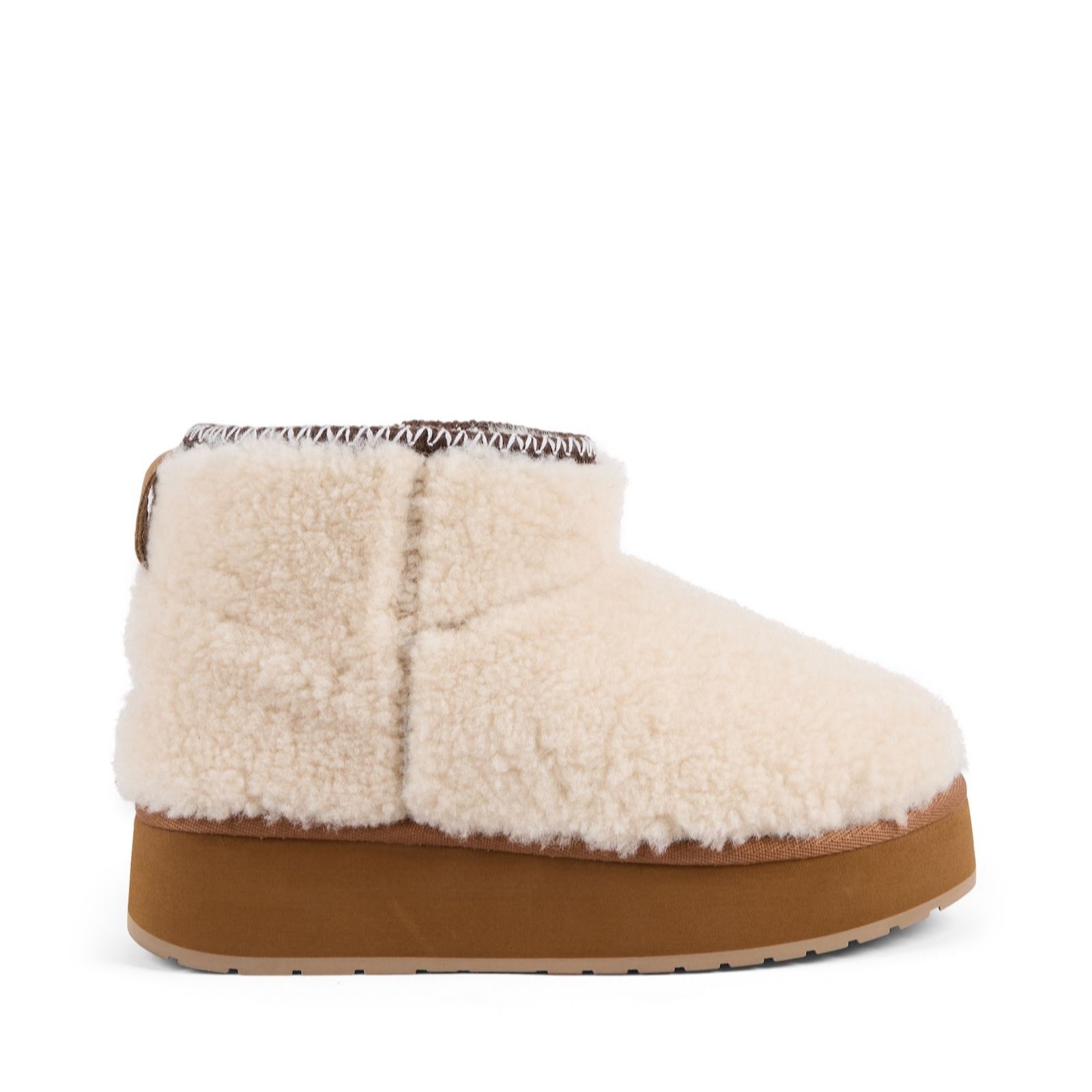 Emu Australia Natural Emu Stinger Micro Flatform Teddy Boots
