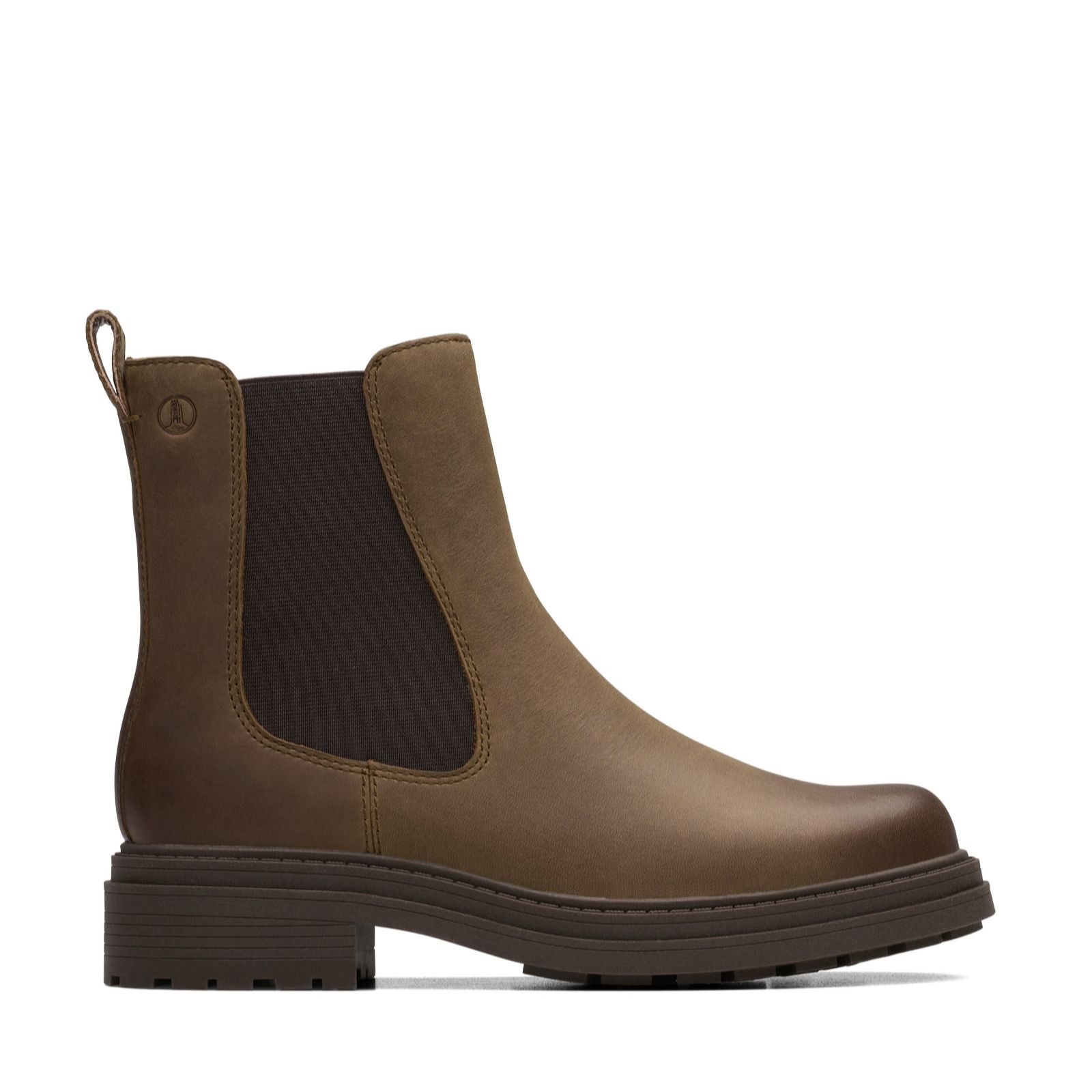 Clarks Footwear Women's Black Leather Clarks Orinoco 3 Top Chelsea Boots