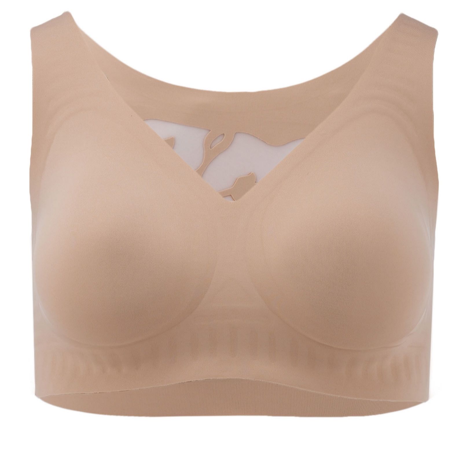 Rhonda Shear Pullover Gel Bra with Floral Lace Back women's