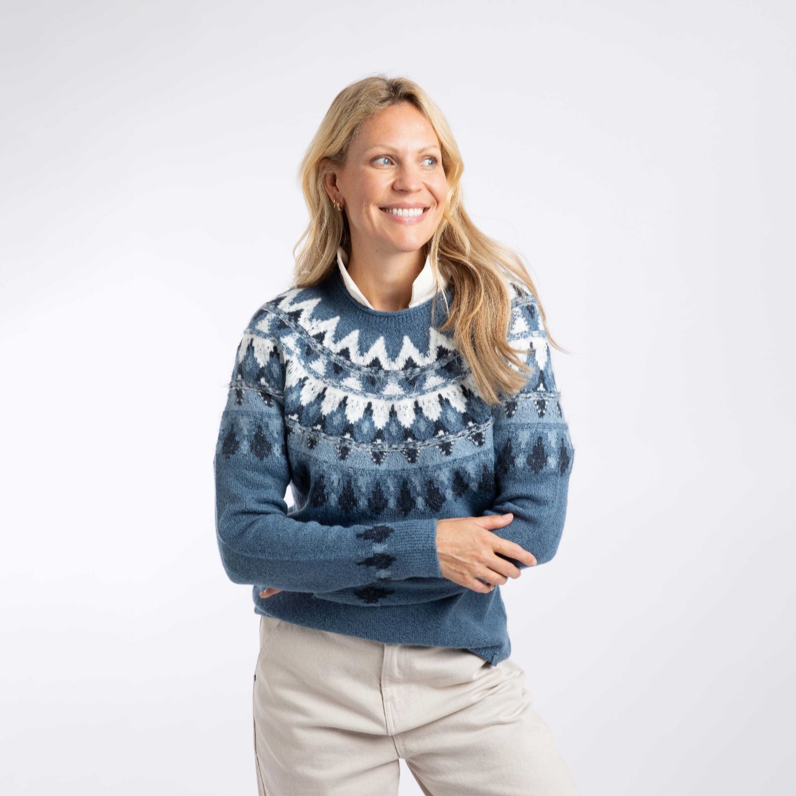 Weird Fish Lowell Fair Isle Jumper women's