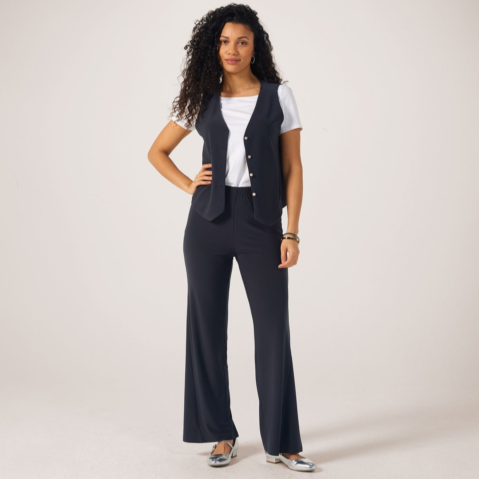 Kim & Co Deluxe Brazil Jersey Flared Leg Trousers Standard