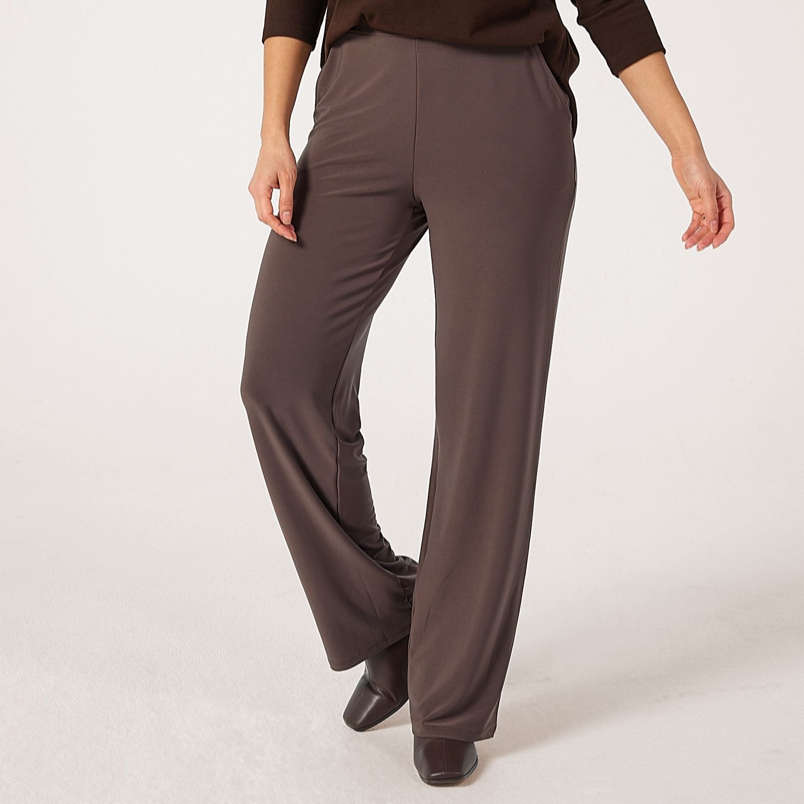 Kim & Co Deluxe Brazil Jersey Katy Tall Straight Leg Trousers with... women's