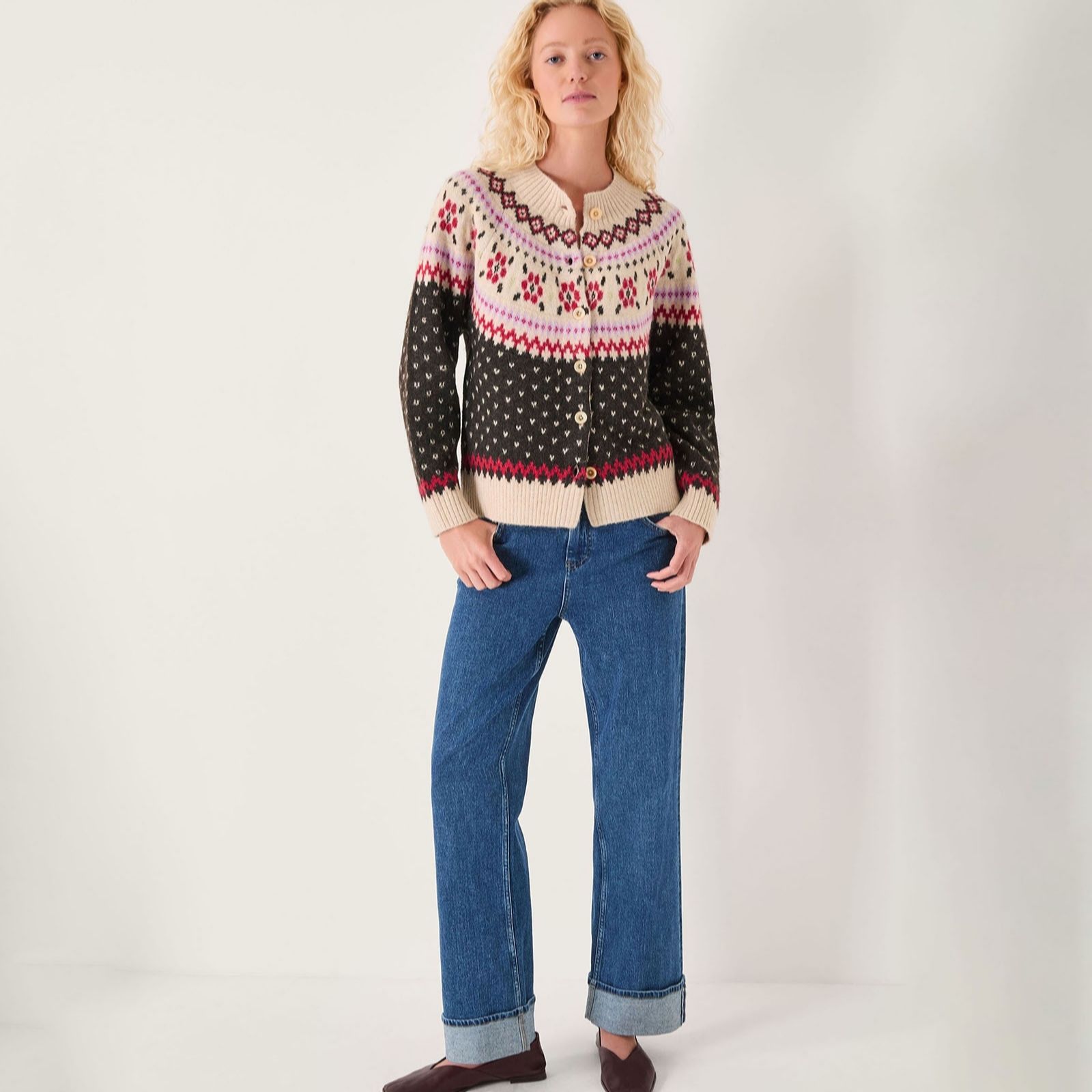 Monsoon Multi Feliz Fairisle Cardigan