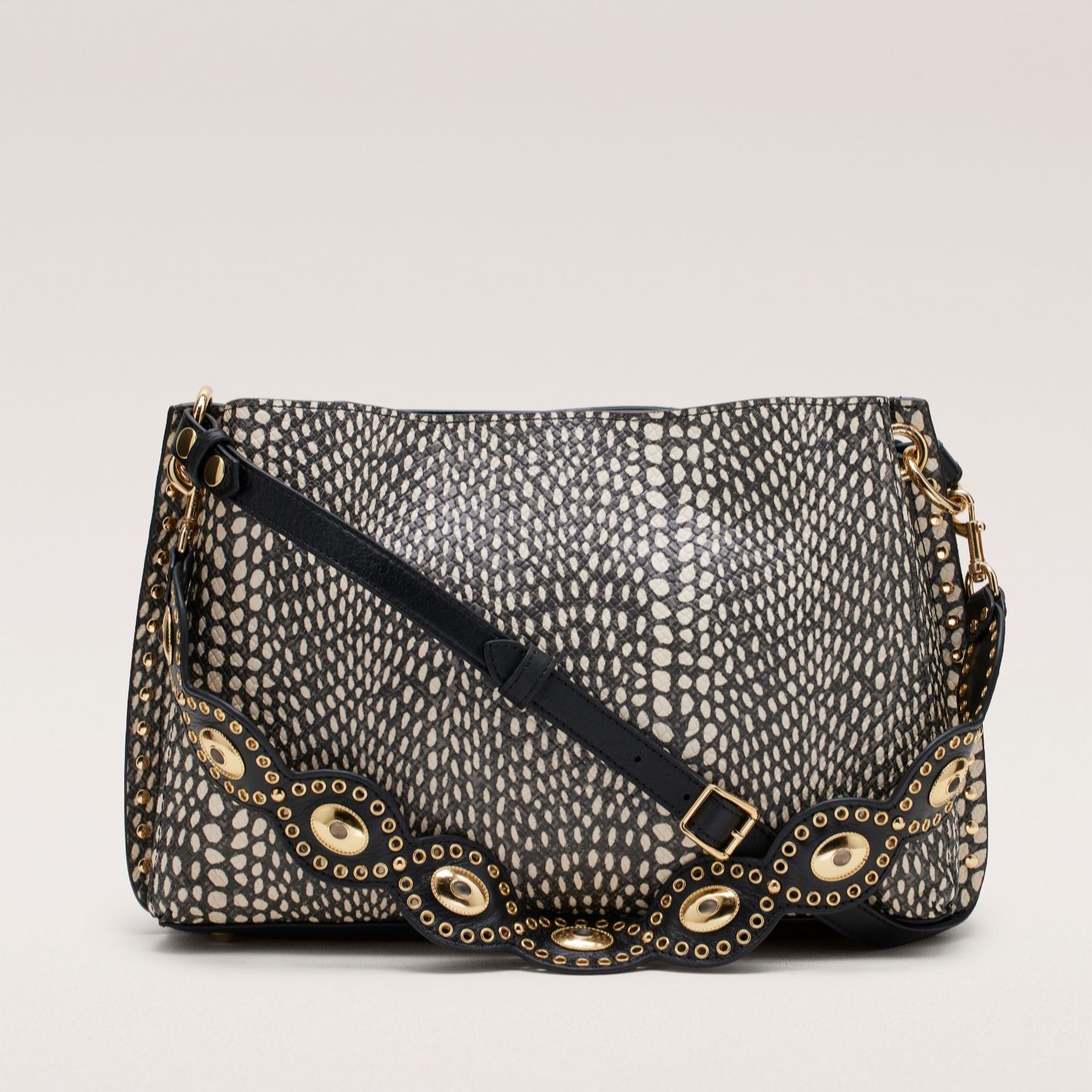 Aimee Kestenberg Black,White Roma Double Entry Shoulder Bag