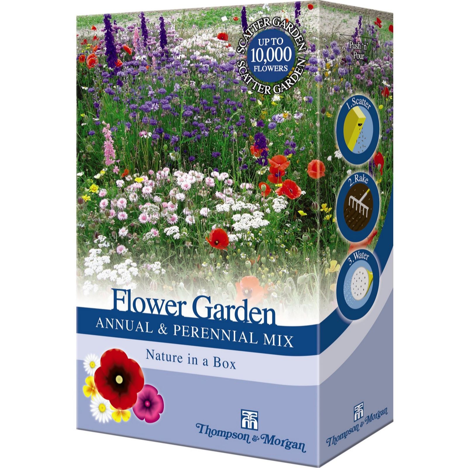 Thompson & Morgan Pink Scatter Pack Flower Garden Annual And Perennial Mix