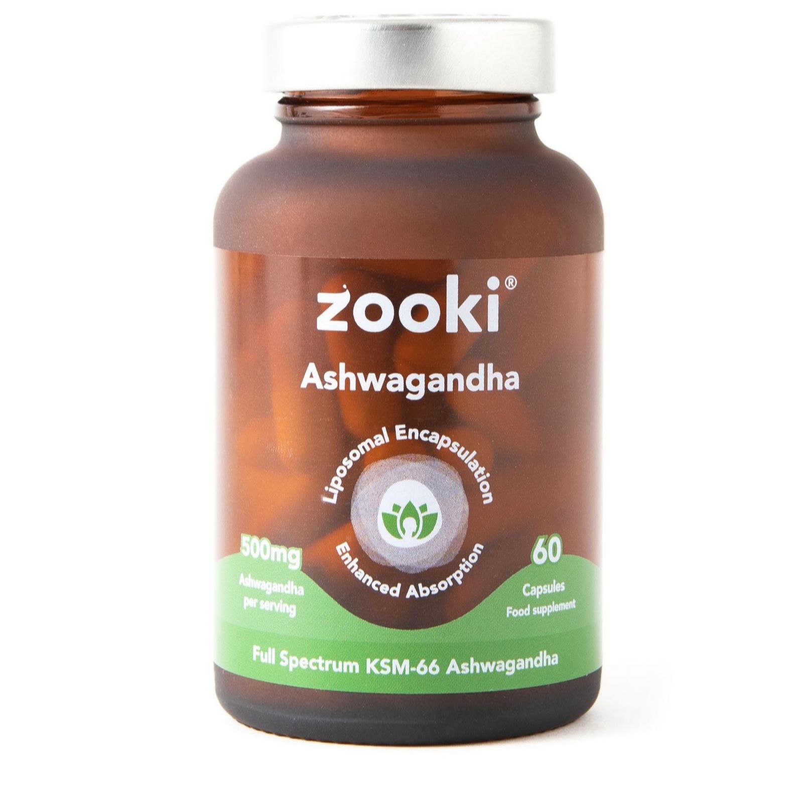 Zooki Ashwagandha Ksm-66 Capsules 1 Month Supply