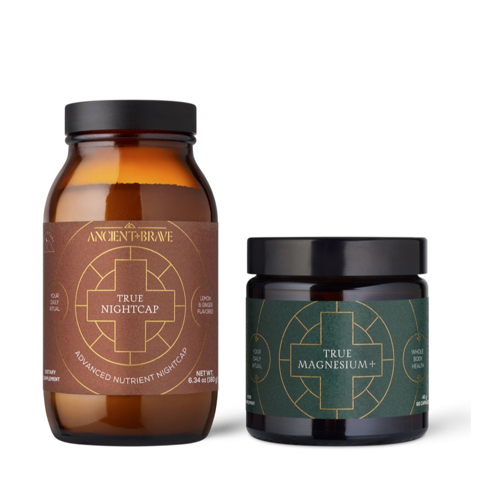 Ancient + Brave True Nightcap Jar 180g & True Magnesium+ 60 Capsules