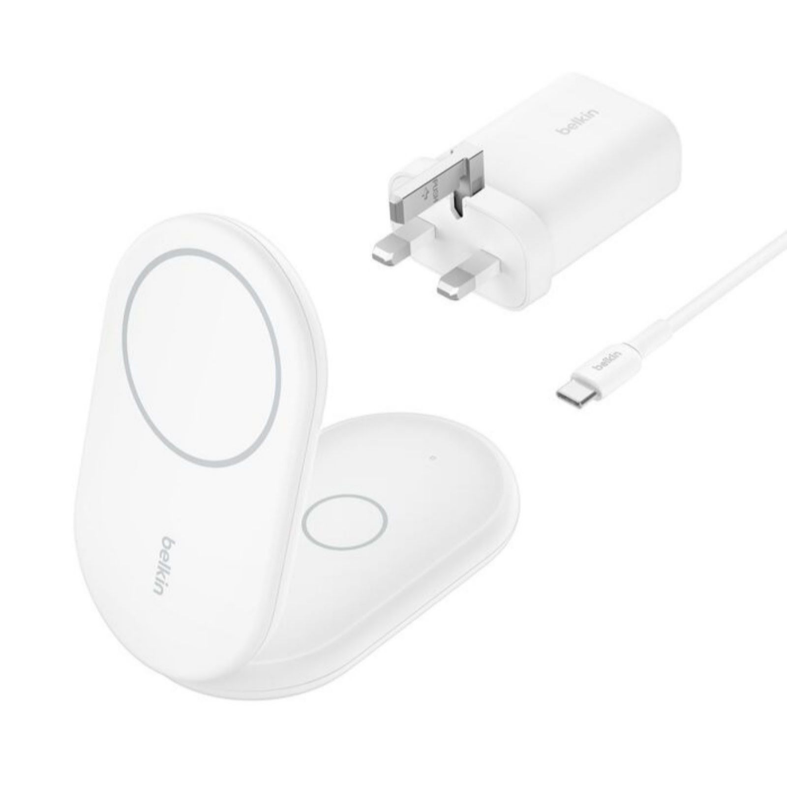Belkin Boostcharge 2-In-1 Magnetic Foldable Qi2 Charger 15W