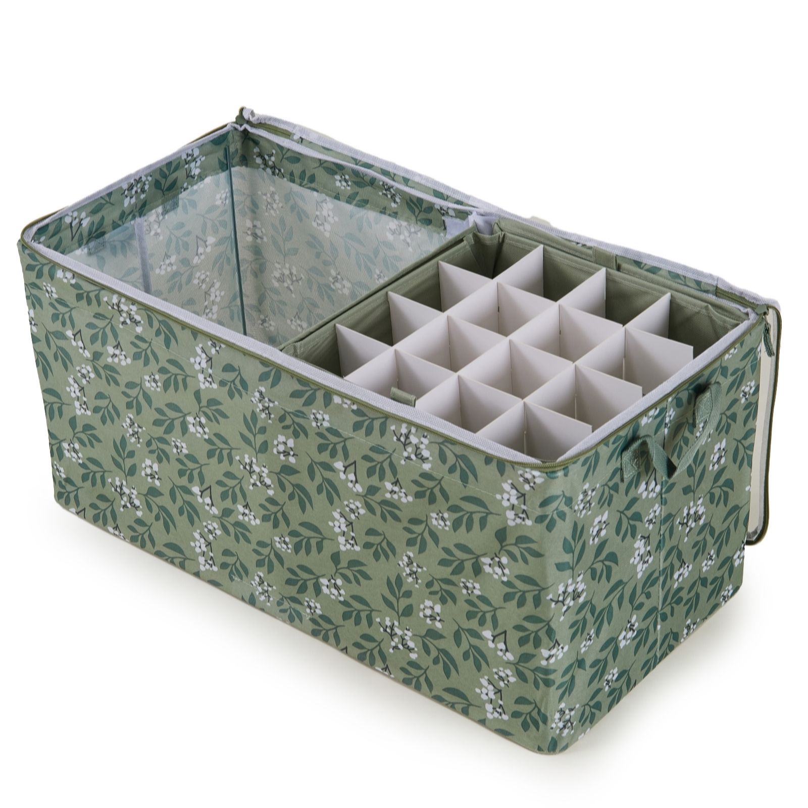 Periea Cream Snowflakes Collapsible Decoration & Organisation Box With Divider And T...