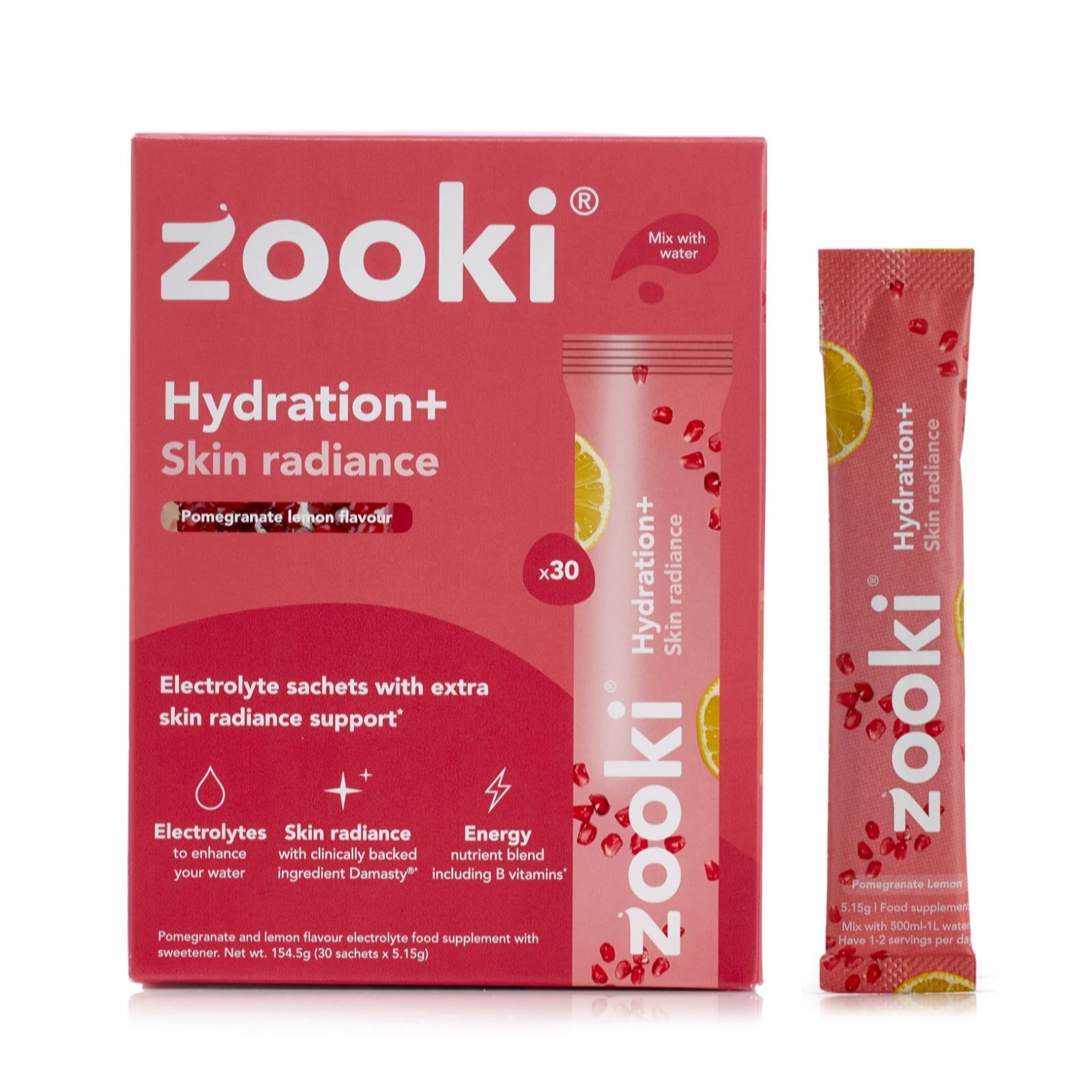 Zooki Hydration+ Skin Radiance 30 X Powder Sticks