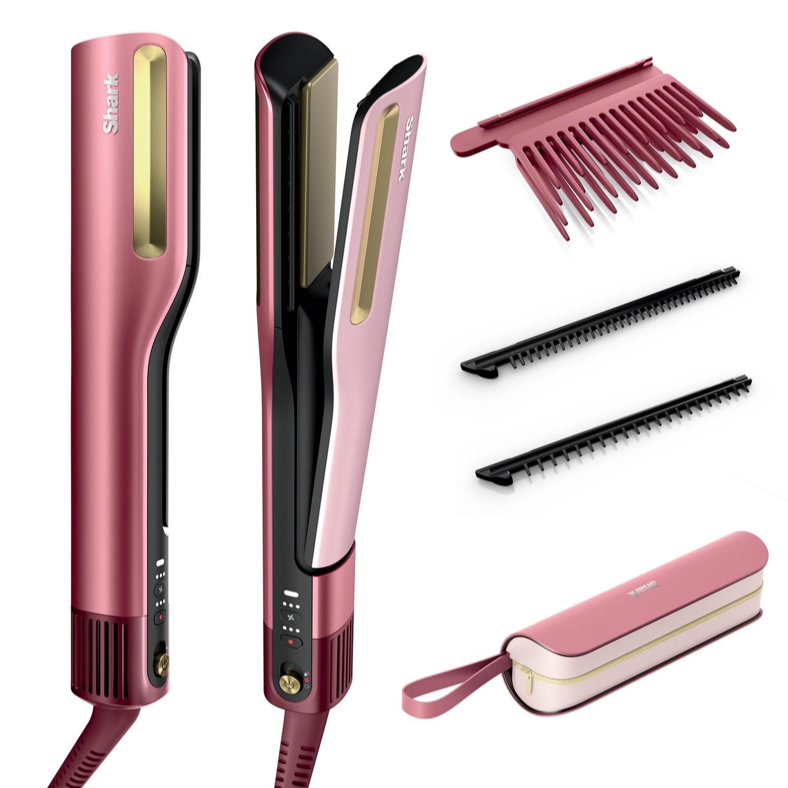 Shark Plum Satin Silkipro Straight Wet-To-Dry Hair Straightener & Dryer