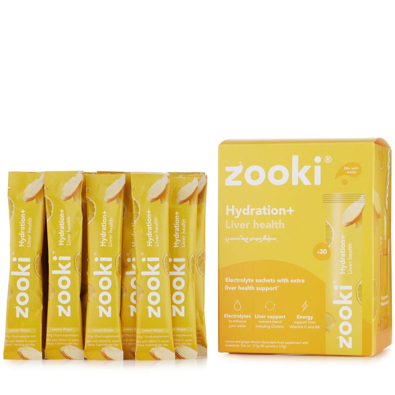 Zooki Hydration+ Liver Health 30 X Powder Sticks
