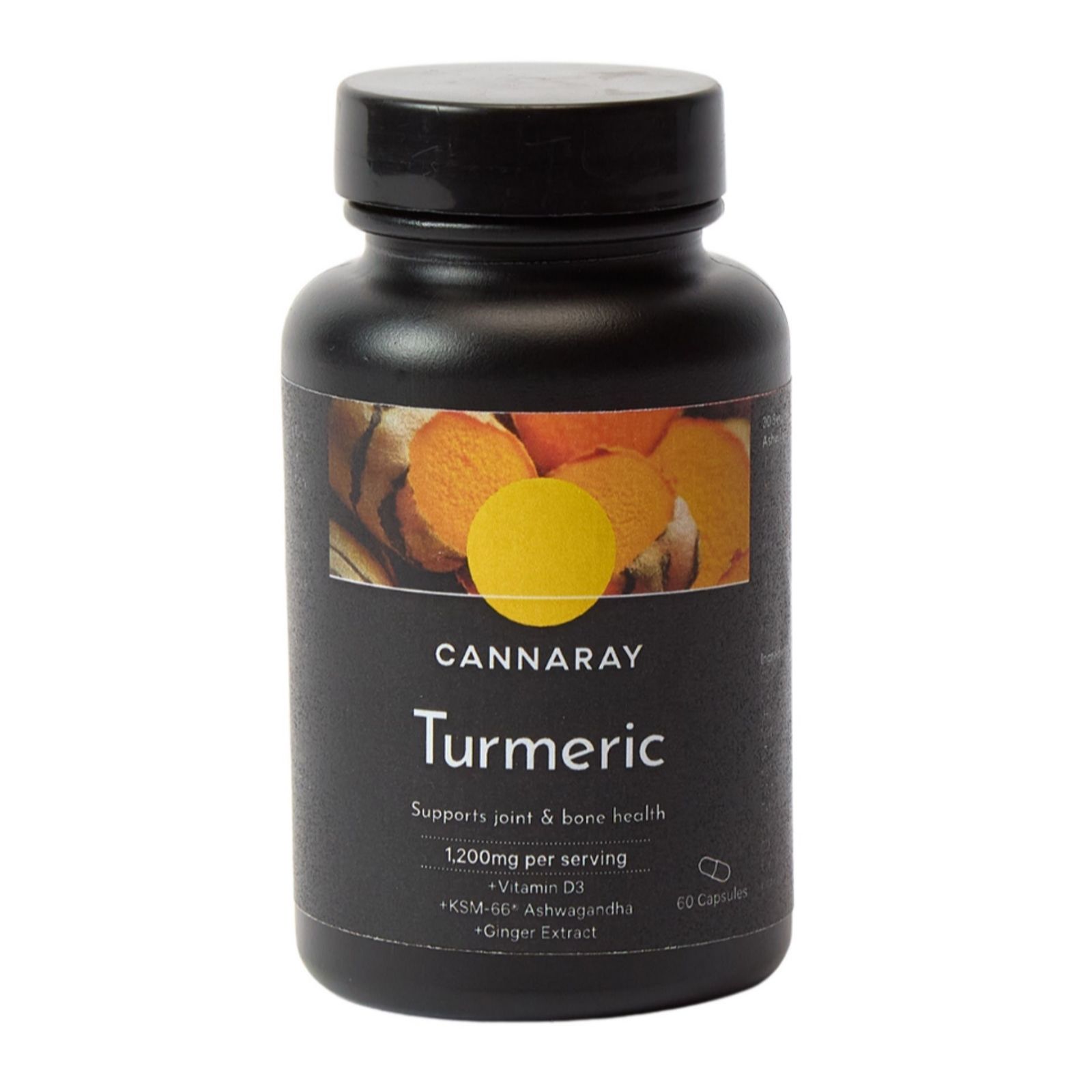 CANNARAY Turmeric Capsules 1200mg with Added Ashwagandha, Ginger and Black Pepper to Support Joint & Bone Health - Image 3