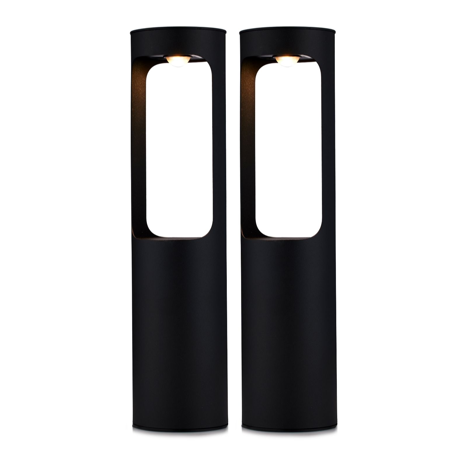 Garden Stories Set of 2 Black Modern Post Lights