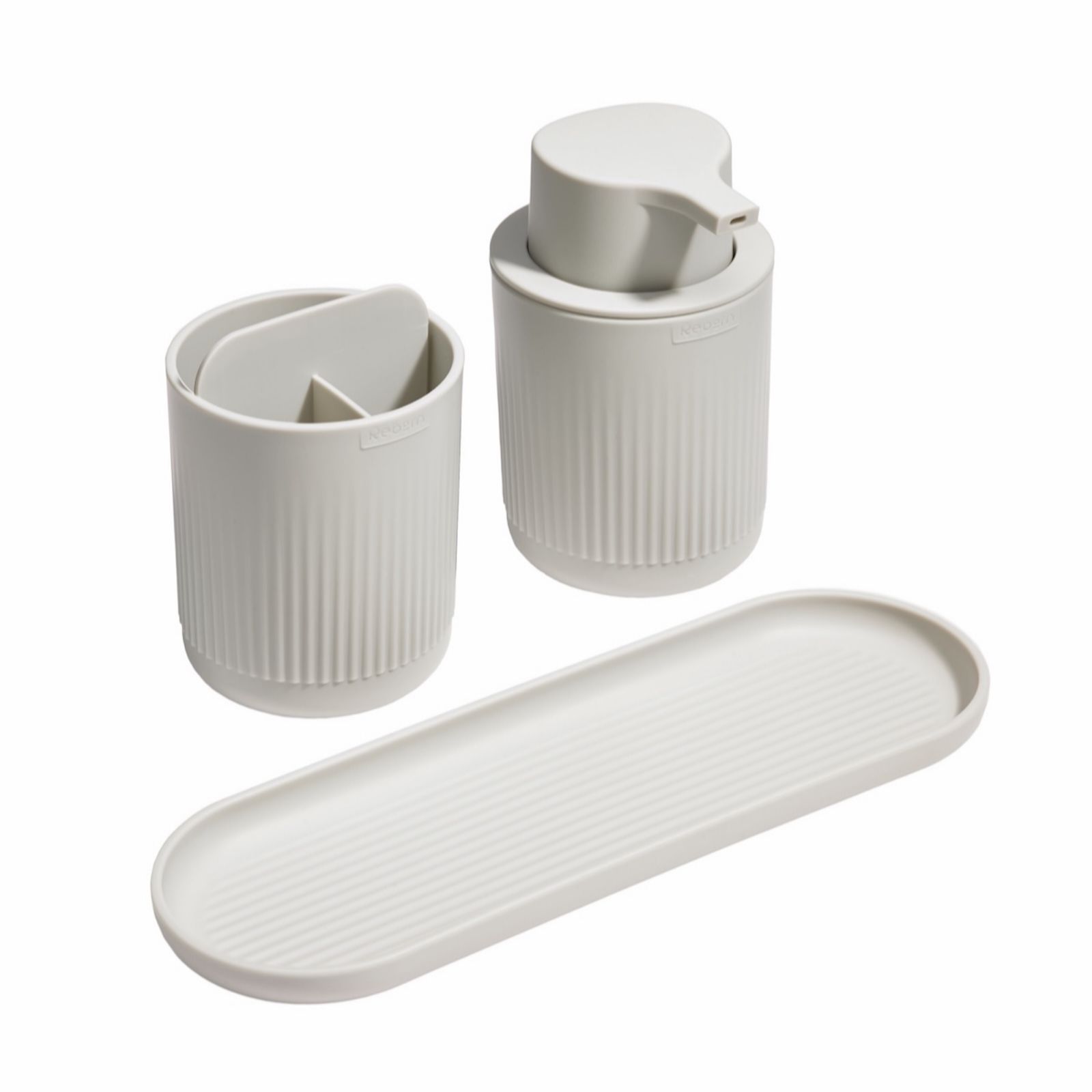 ReBorn Recycled Bathroom Set -  Stone, White