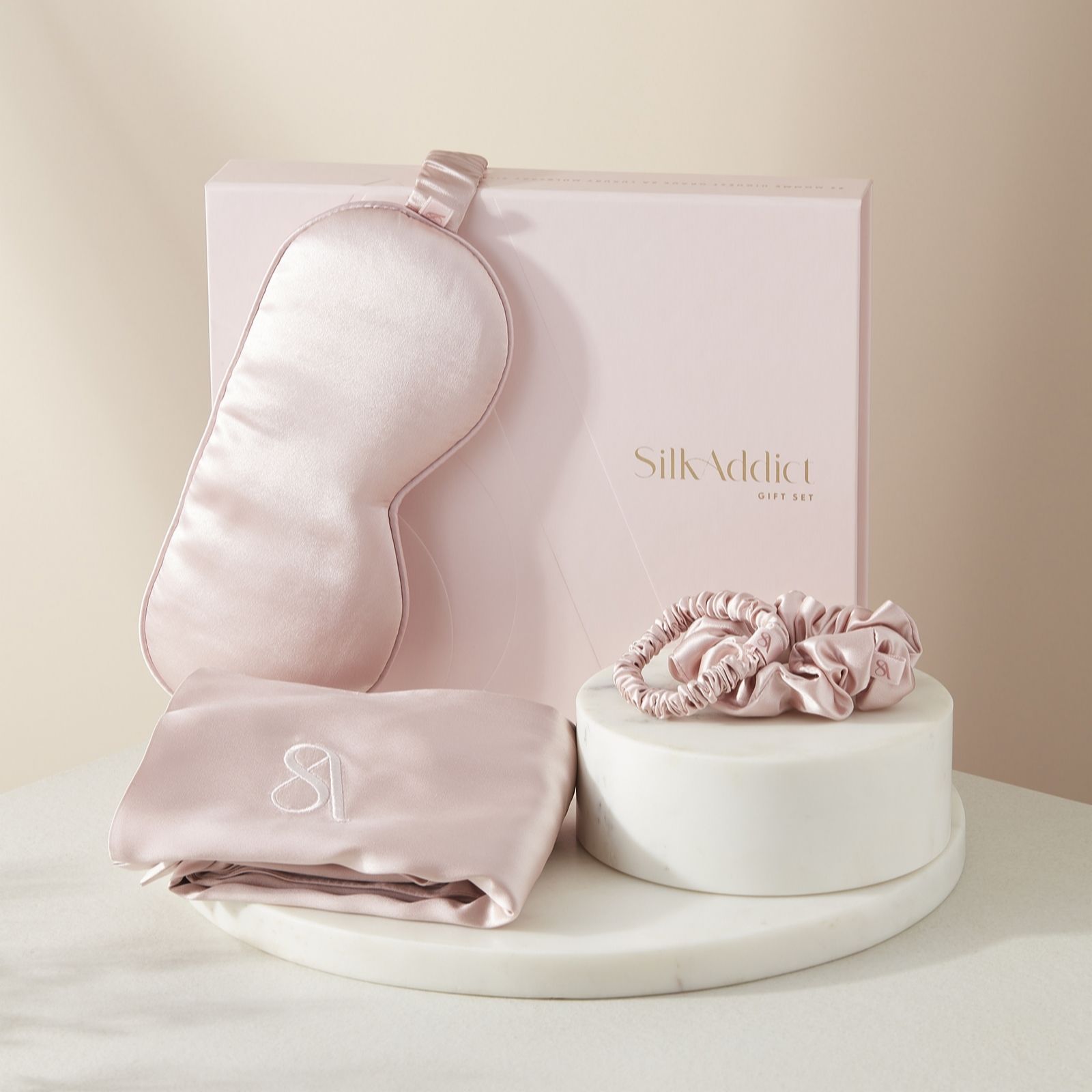 Silk Addict Ivory 100% Mulberry Silk Gift Set