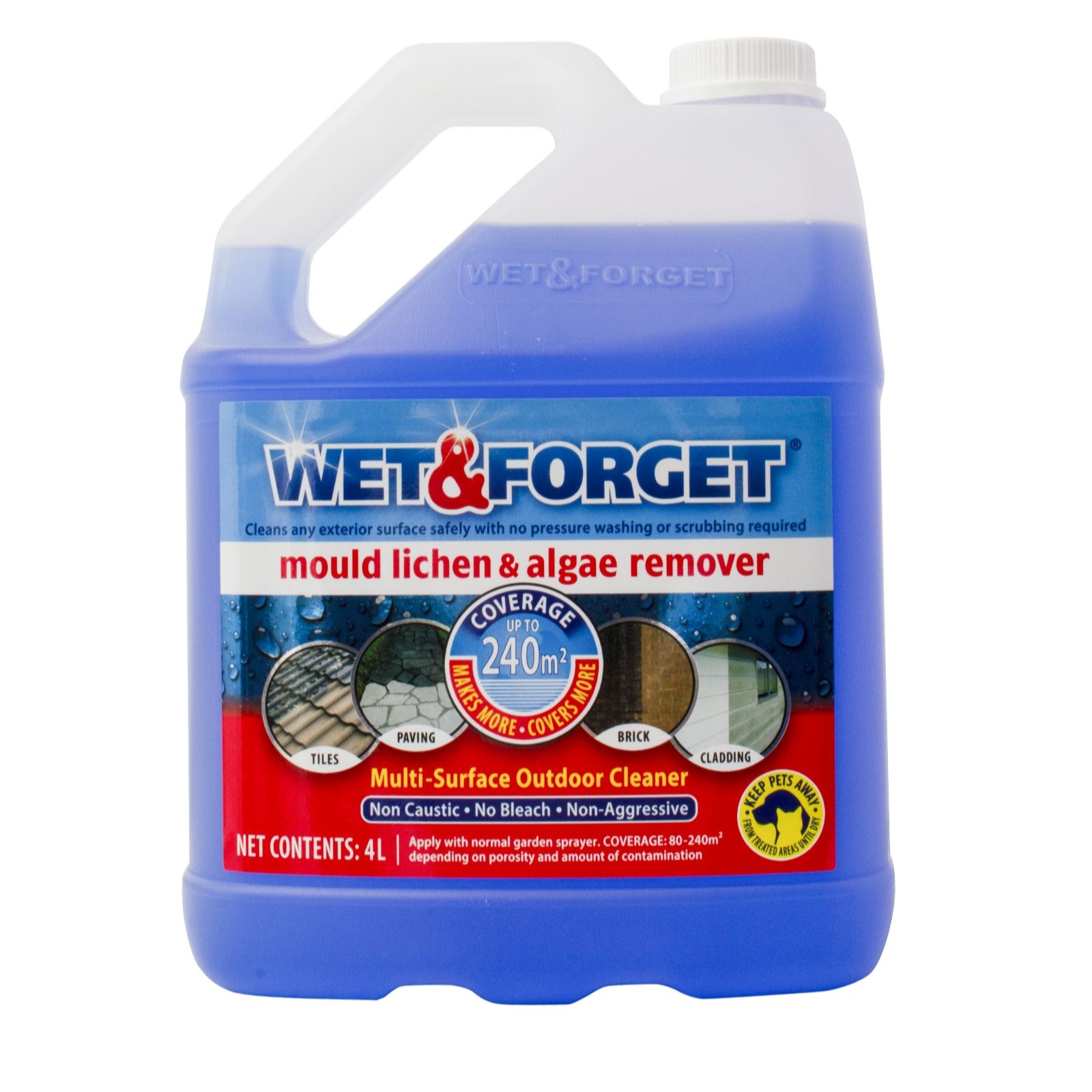 Wet & Forget 4L Mould, Lichen And Algae Remover