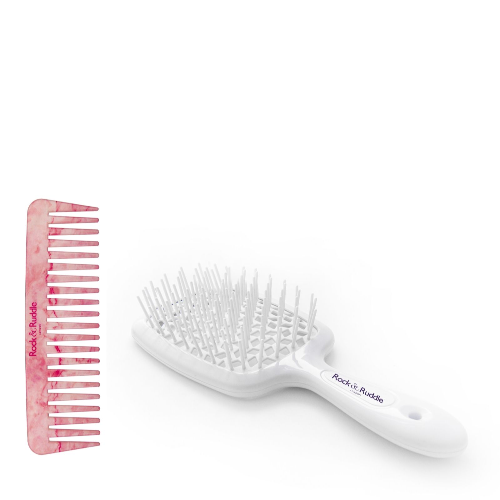 Rock & Ruddle Shower Power Hairbrush & Wide Tooth Comb Set