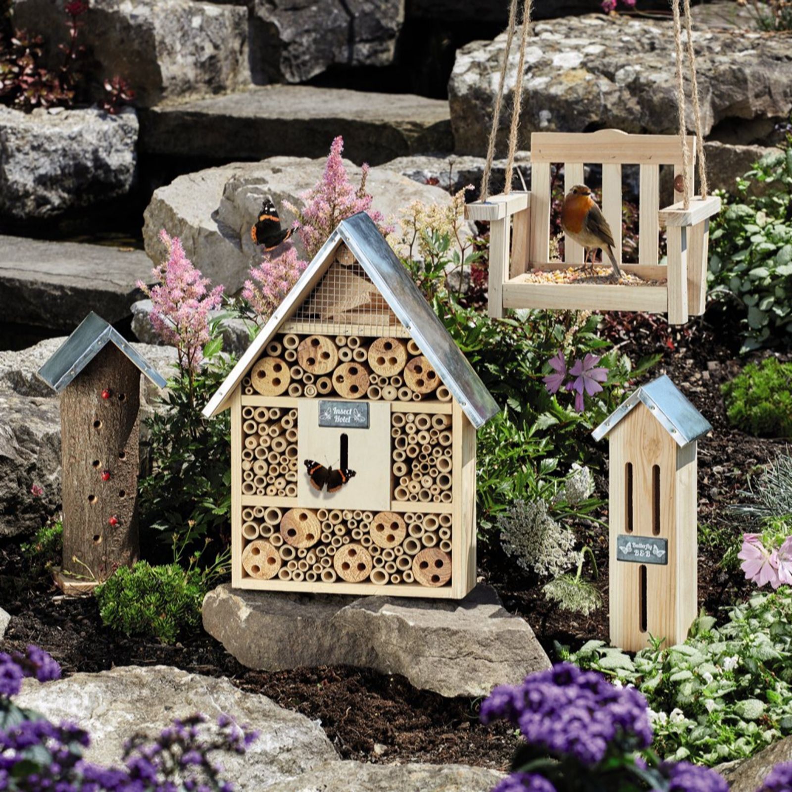 Garden Gear Wooden Insect Hotel, Brown