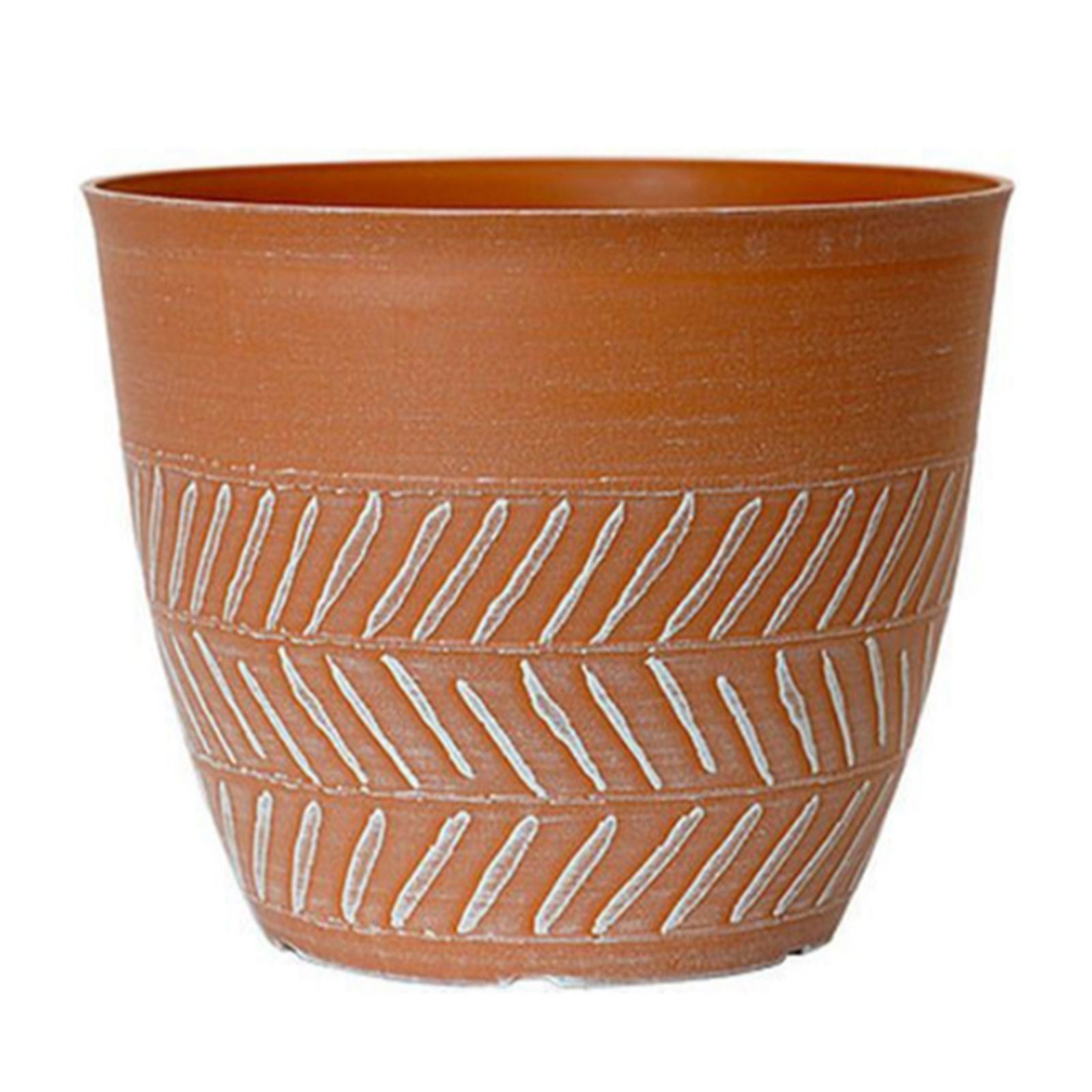 YouGarden Keke 20cm Plastic Planter - Powdered Clay - 2 Pack - Image 5