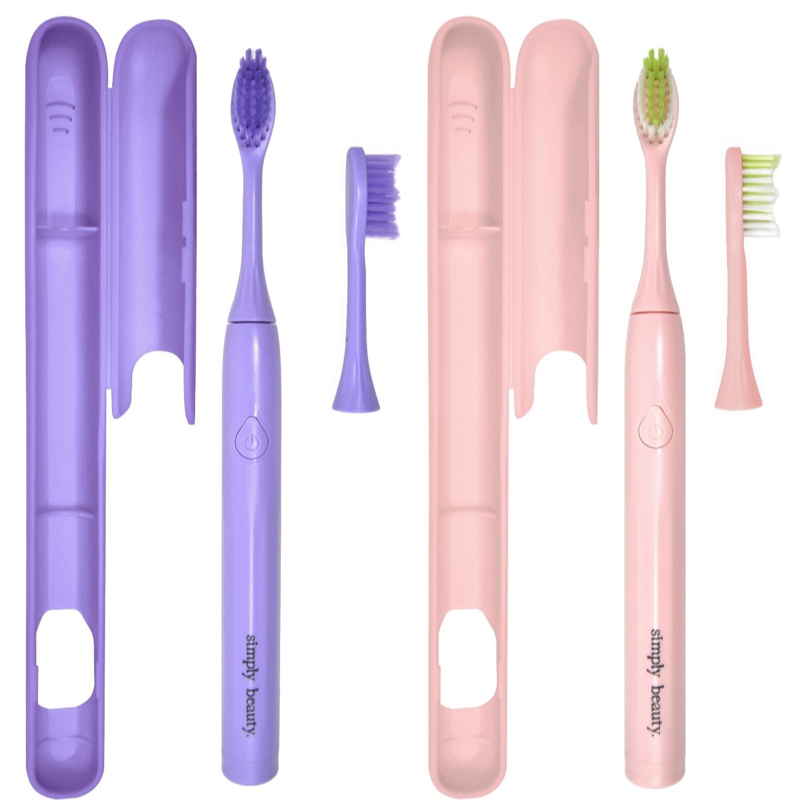 Simply Beauty Simply Smile Sonic Toothbrush Duo with 4 Brush Heads