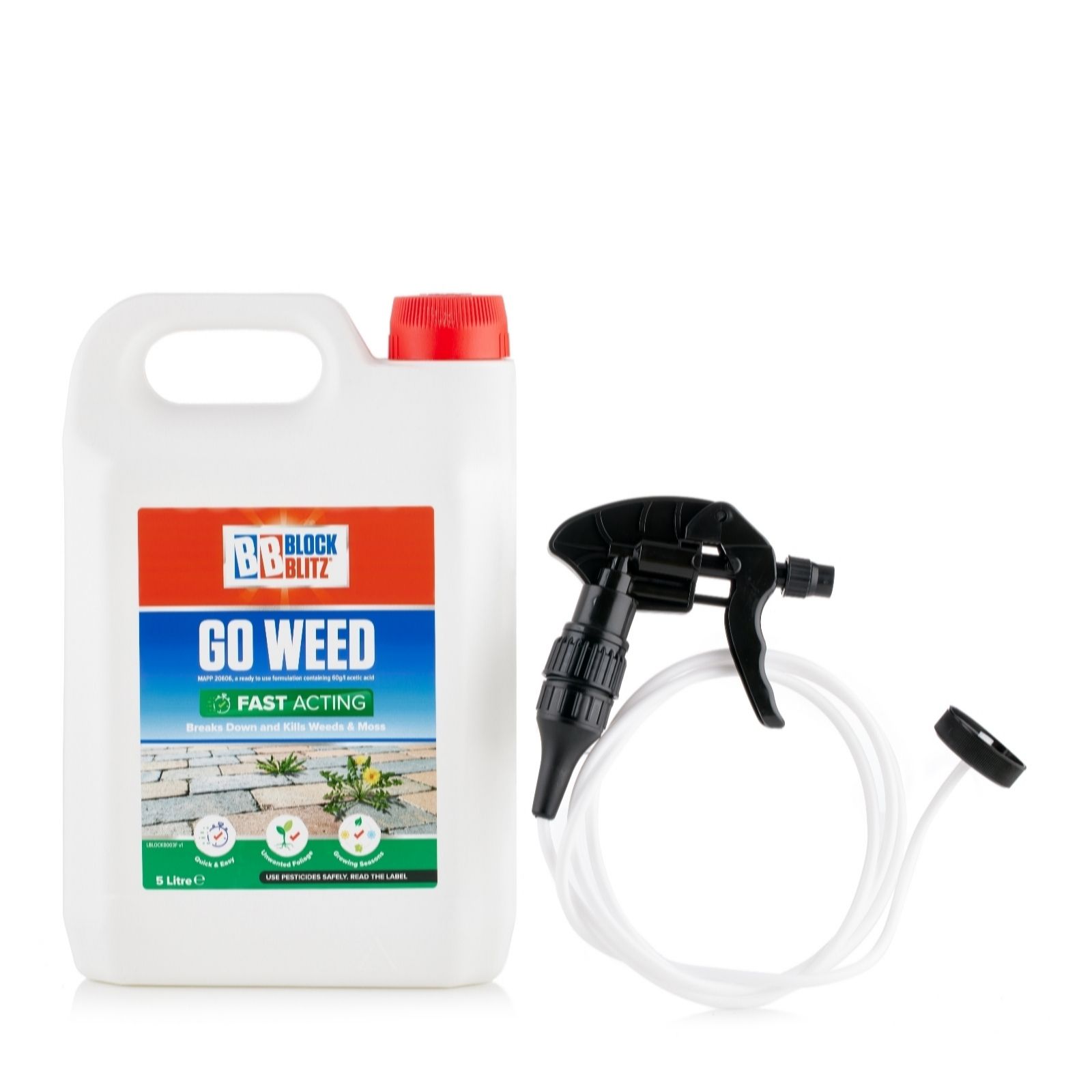 Block Blitz Go Weed  Fast Acting Weed Solution  5 Litre 006791