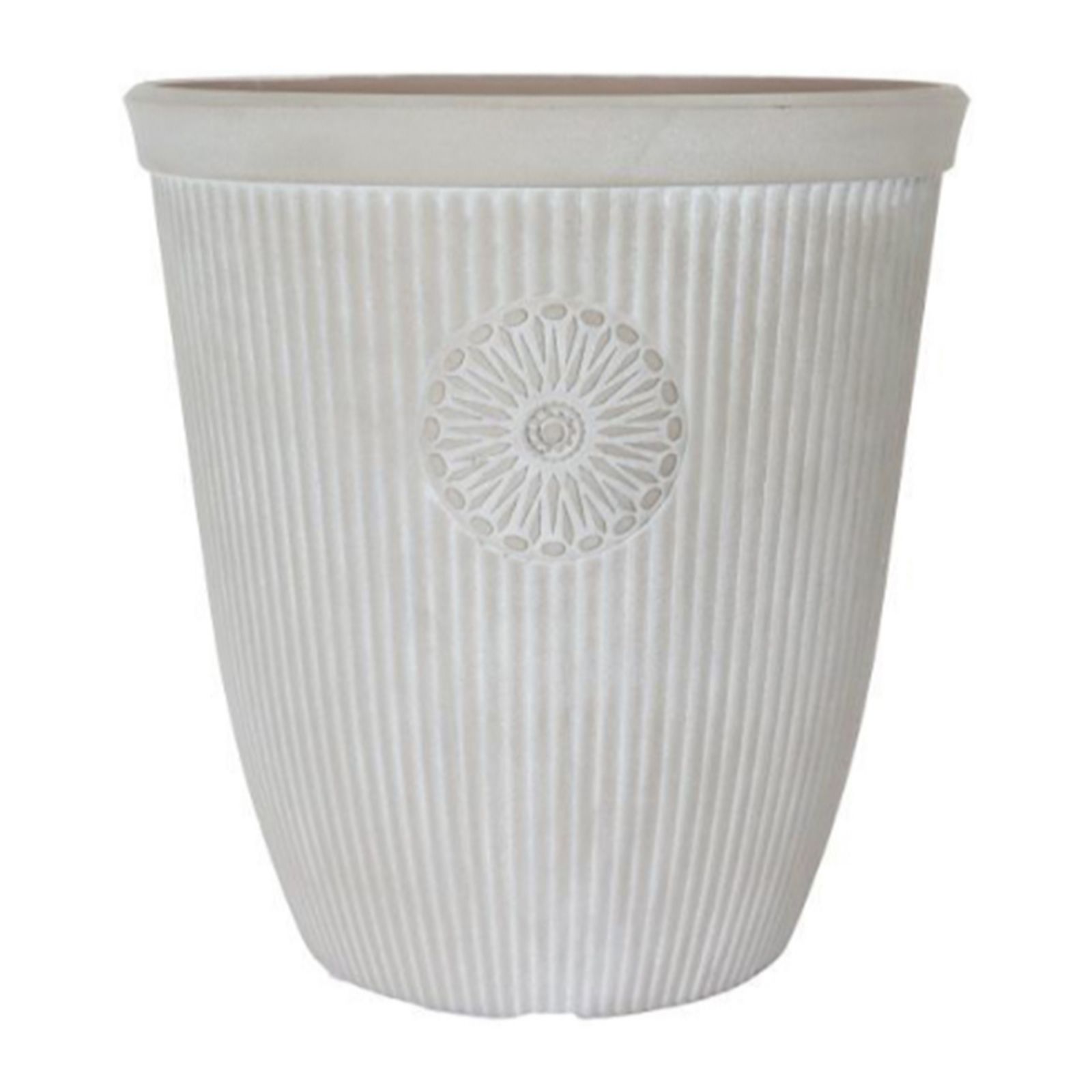 Yougarden White Pair Of Somerville Tall Pebble Planters