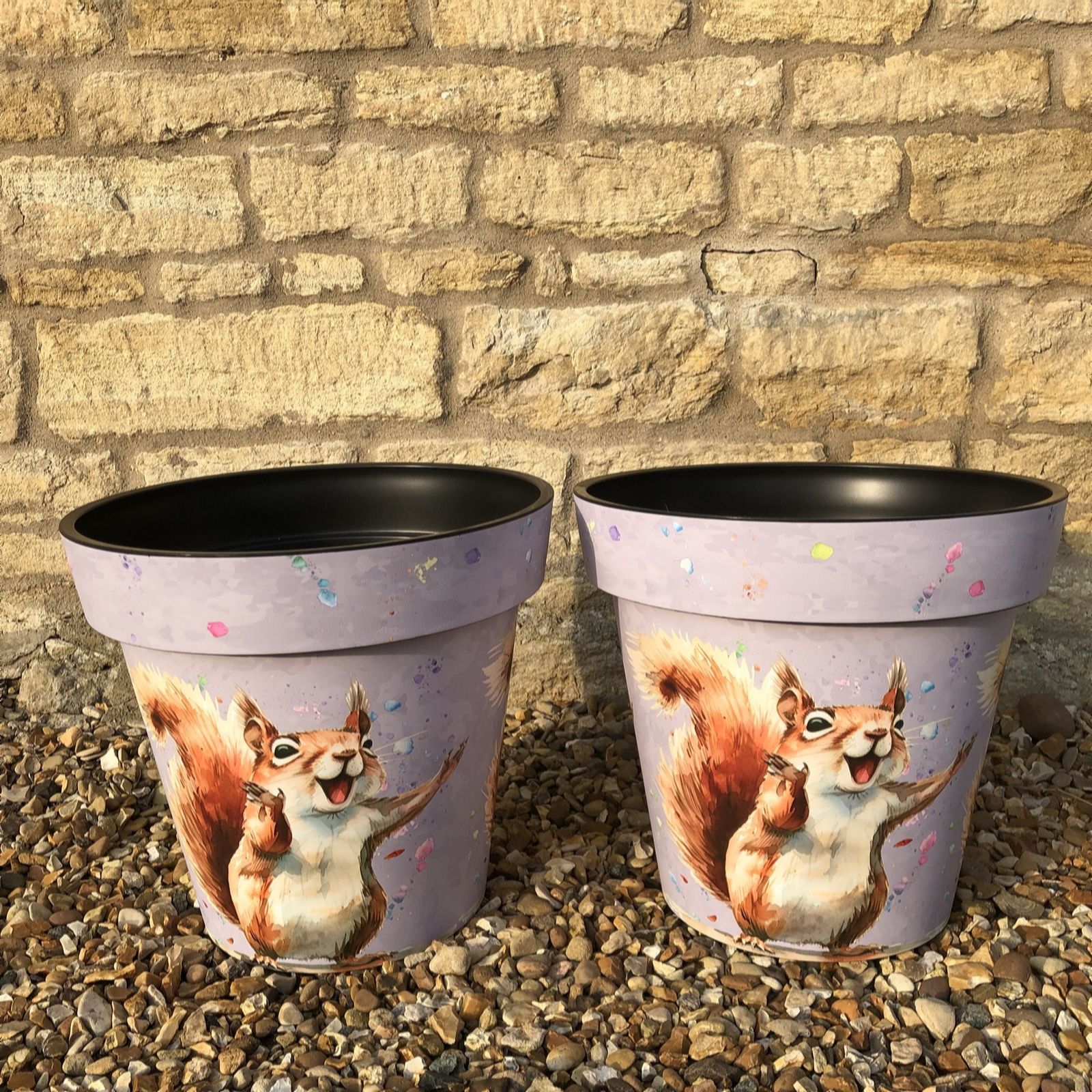 Plants 2 Gardens Plants2gardens Squirrel 38Cm Planter Pair