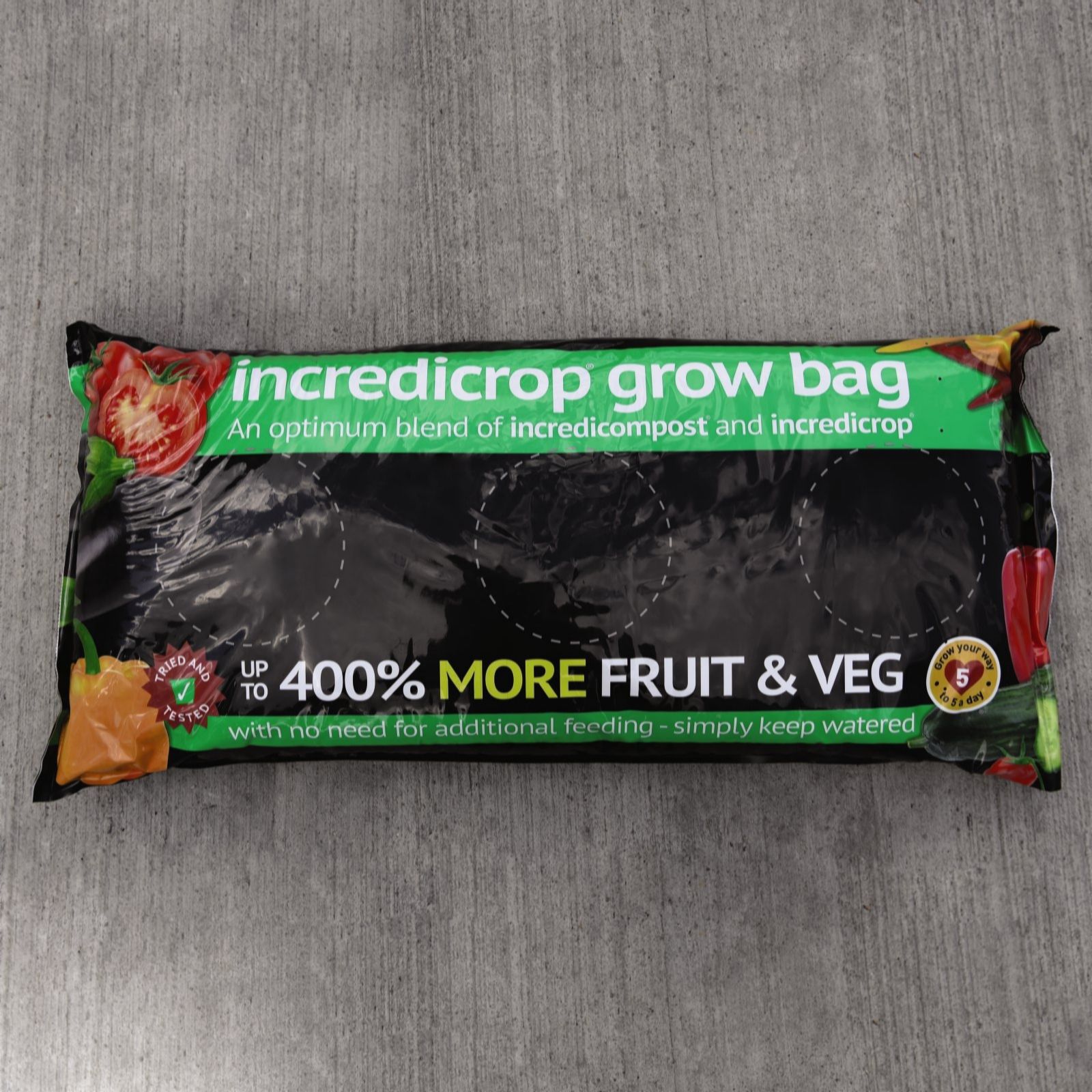 Thompson & Morgan Incredicrop Grow Bag 35 Litre Bag X2 + Incredicrop 100G X2