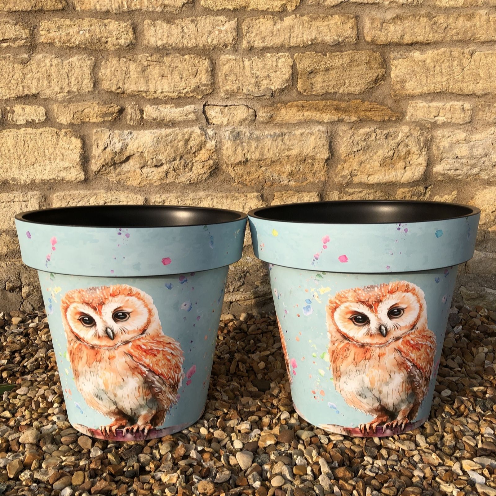 Plants 2 Gardens Plants2gardens Owl 38Cm Planter Pair