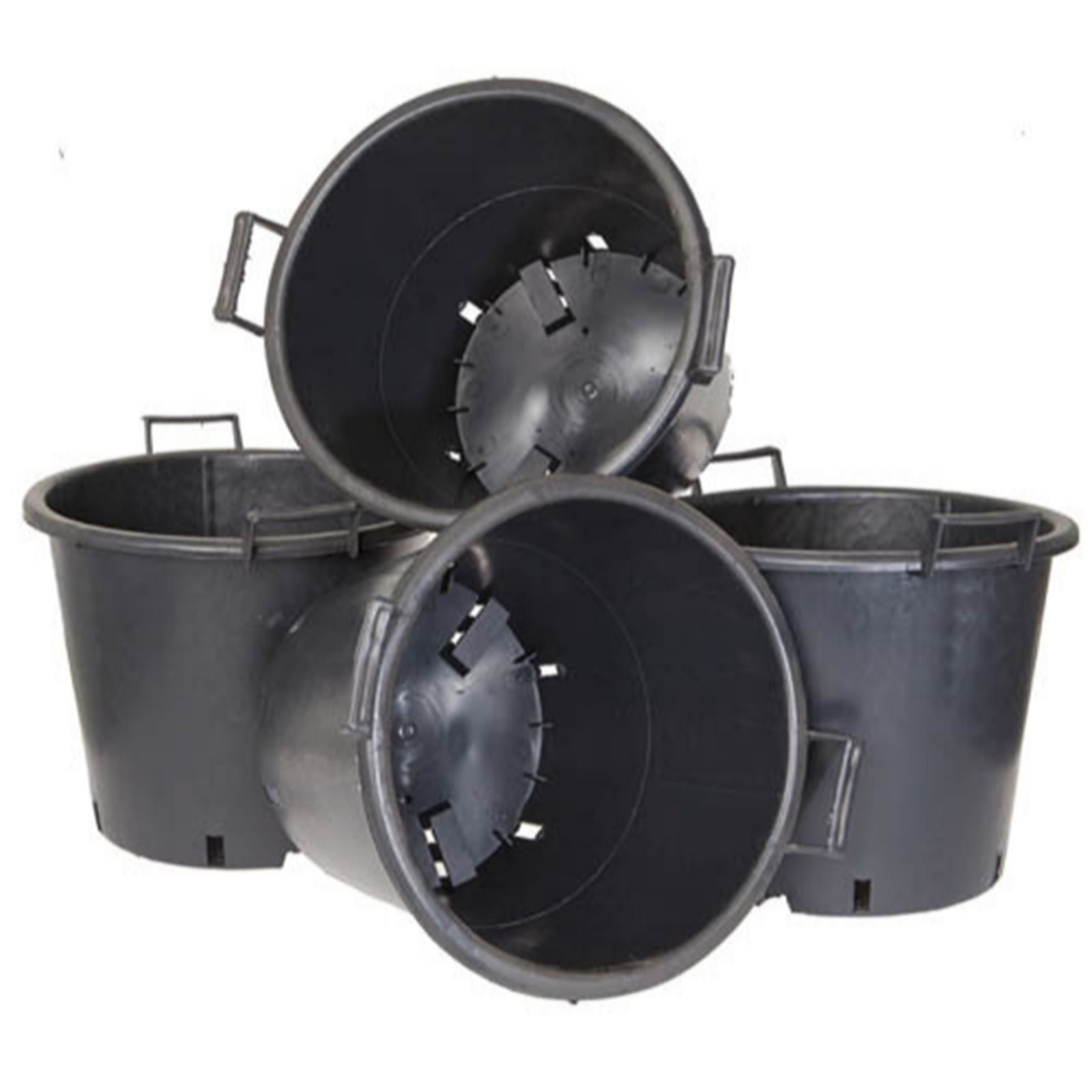 YouGarden Set of Black 4 Heavy Duty 30L Pots