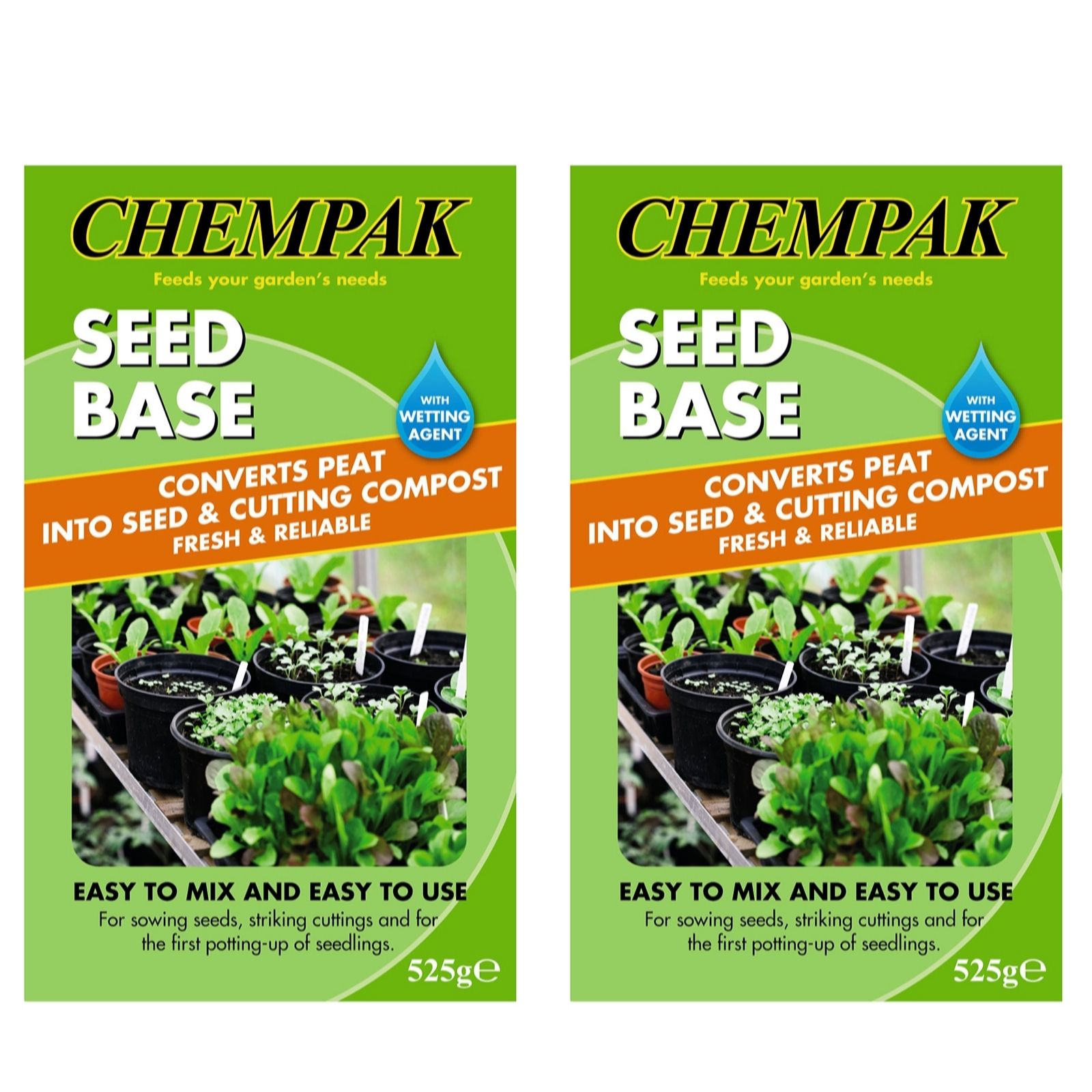 Thompson & Morgan Chempak Seed Base 525g x 2 - Thompson & Morgan, Green