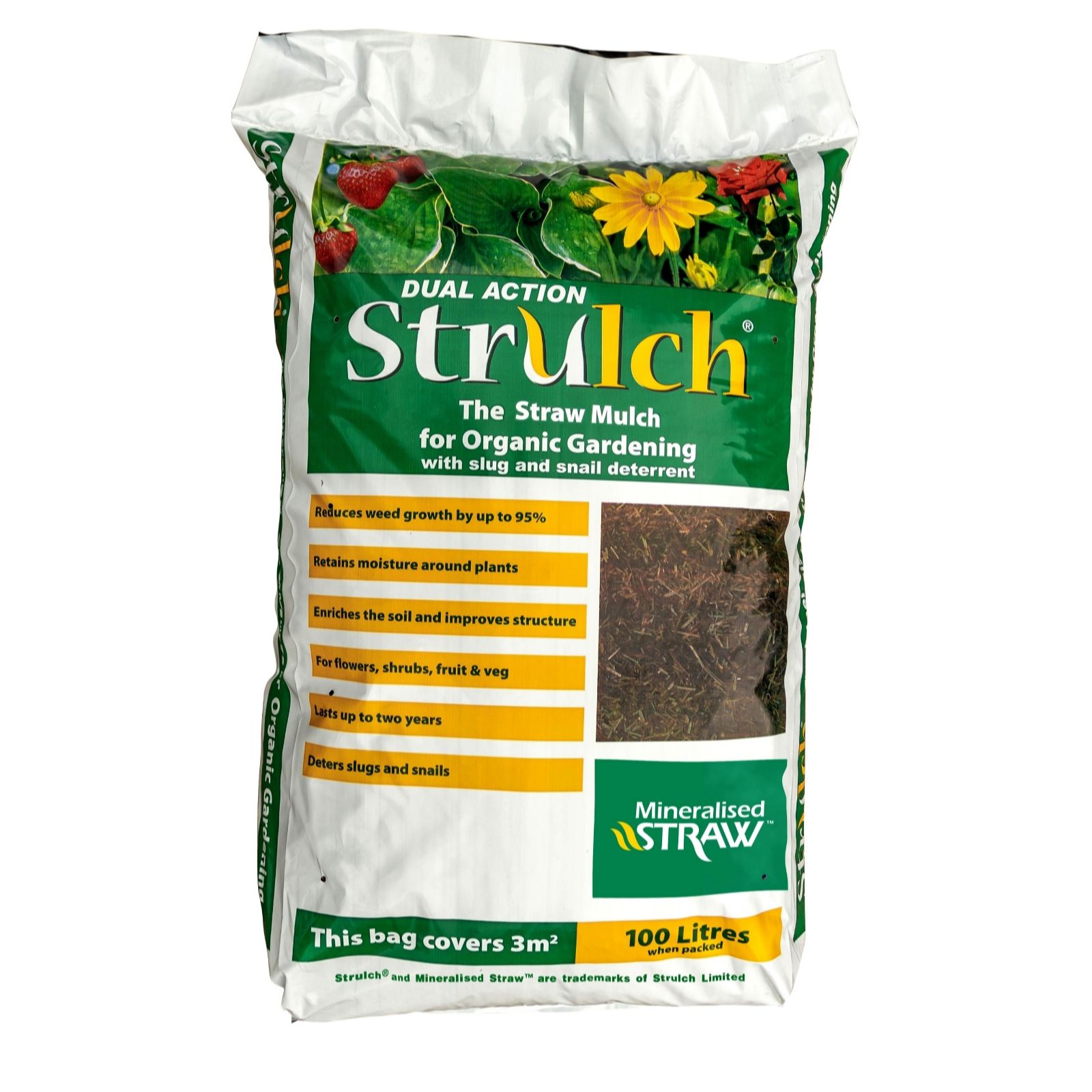 Thompson & Morgan Strulch Garden Mulch 100 Litre Bag