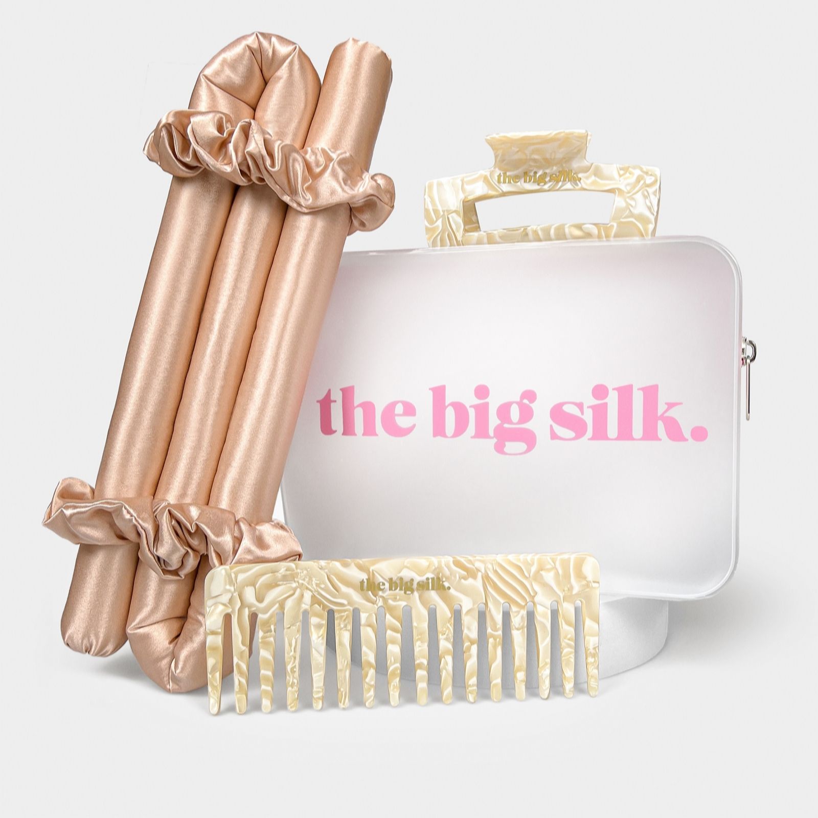 The Big Silk Rose Gold Heatless Curler Set