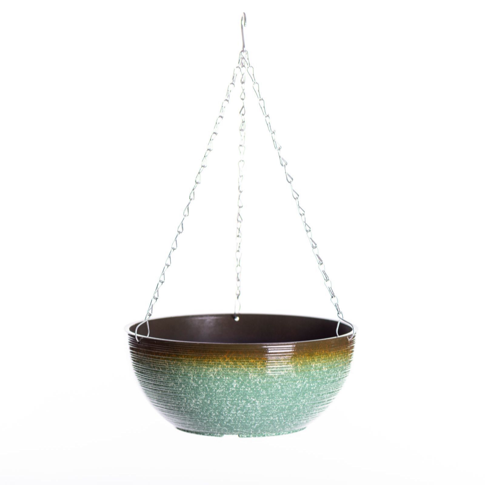 Thompson & Morgan Ocean Blue Thompson + Morgan Set Of 2 35Cm Glazed Effect Hanging Basket