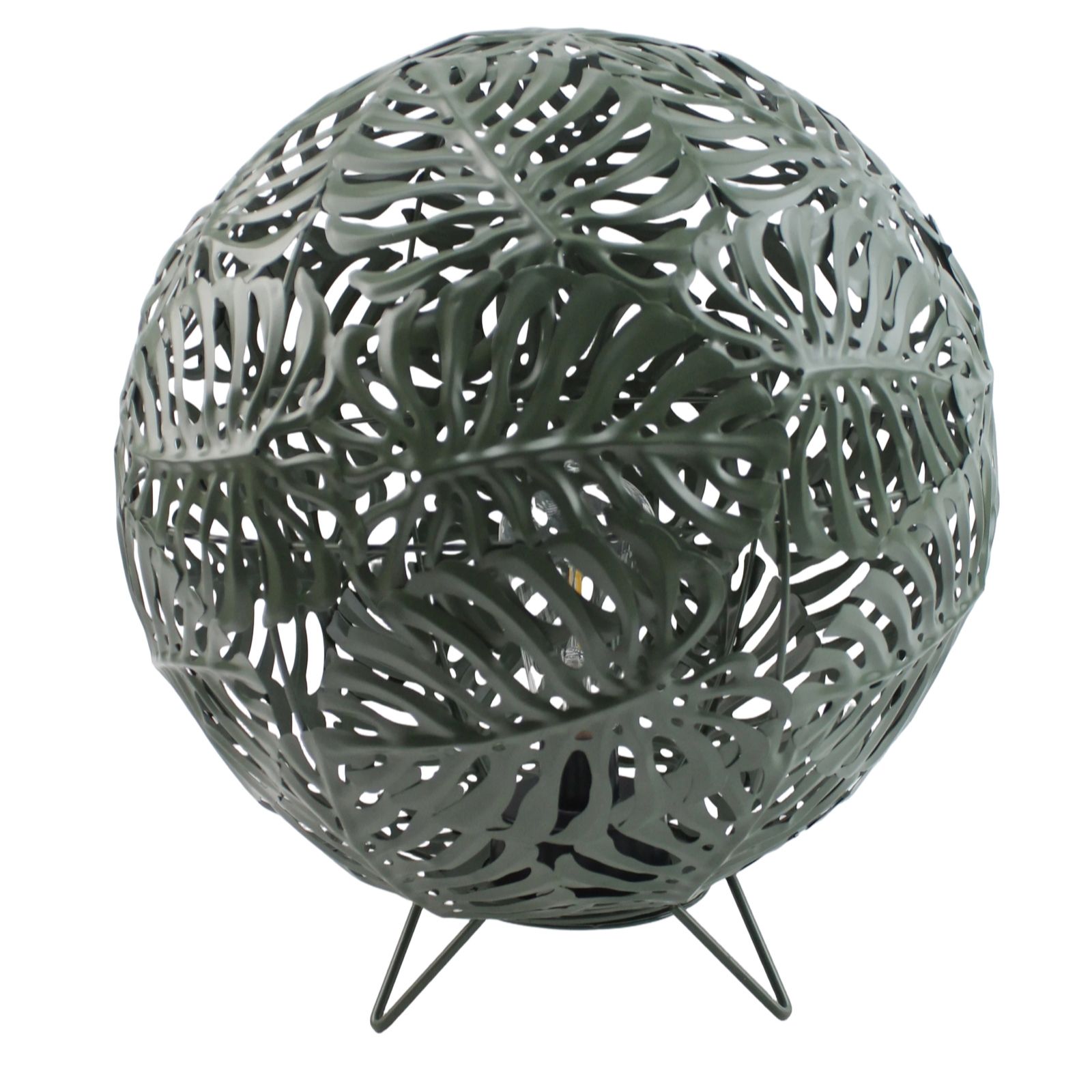 Garden Stories Large Footed Globe Tropical Metal Lantern