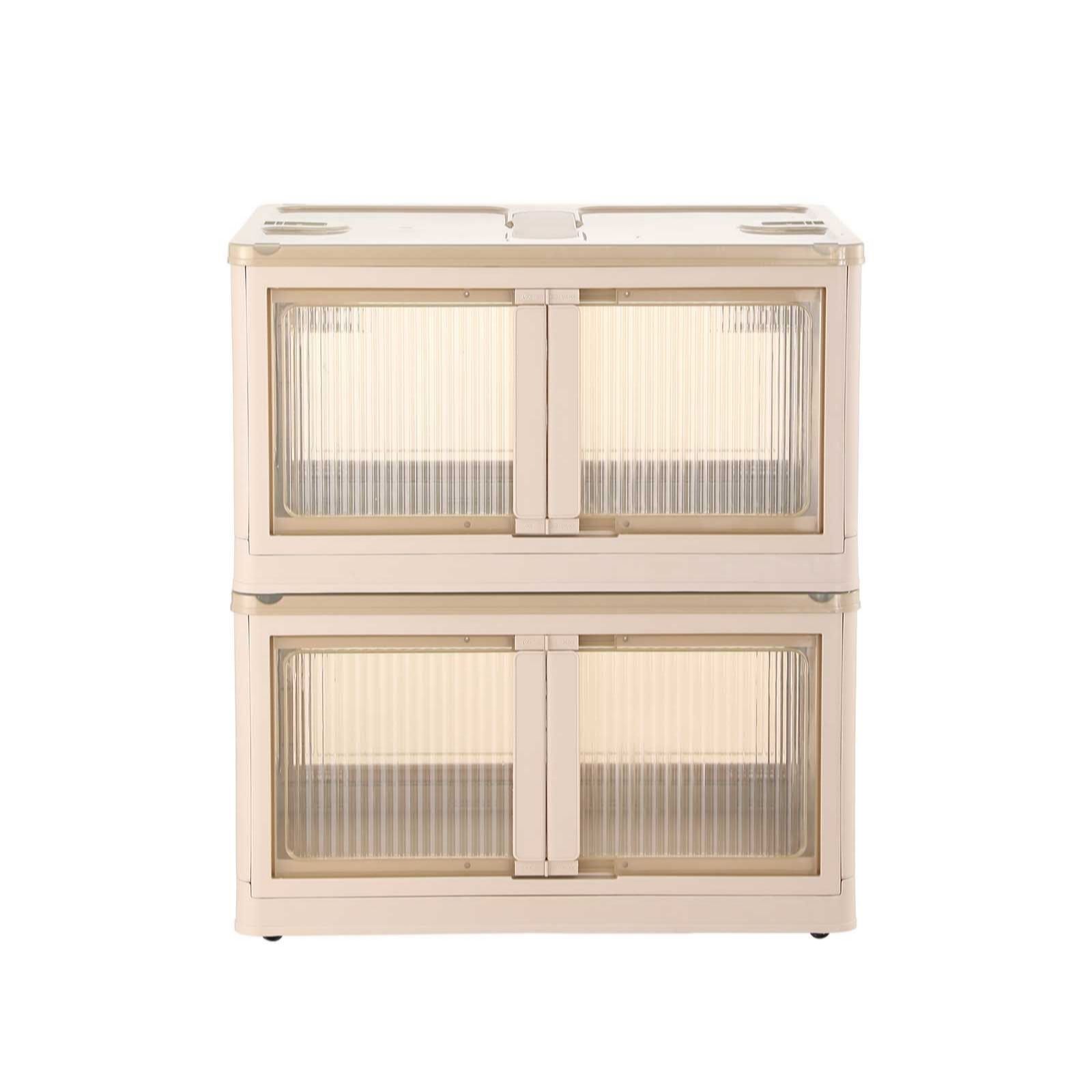 SiMPLi Set of 2 Collapsible 66L Storage Boxes w/Wheels