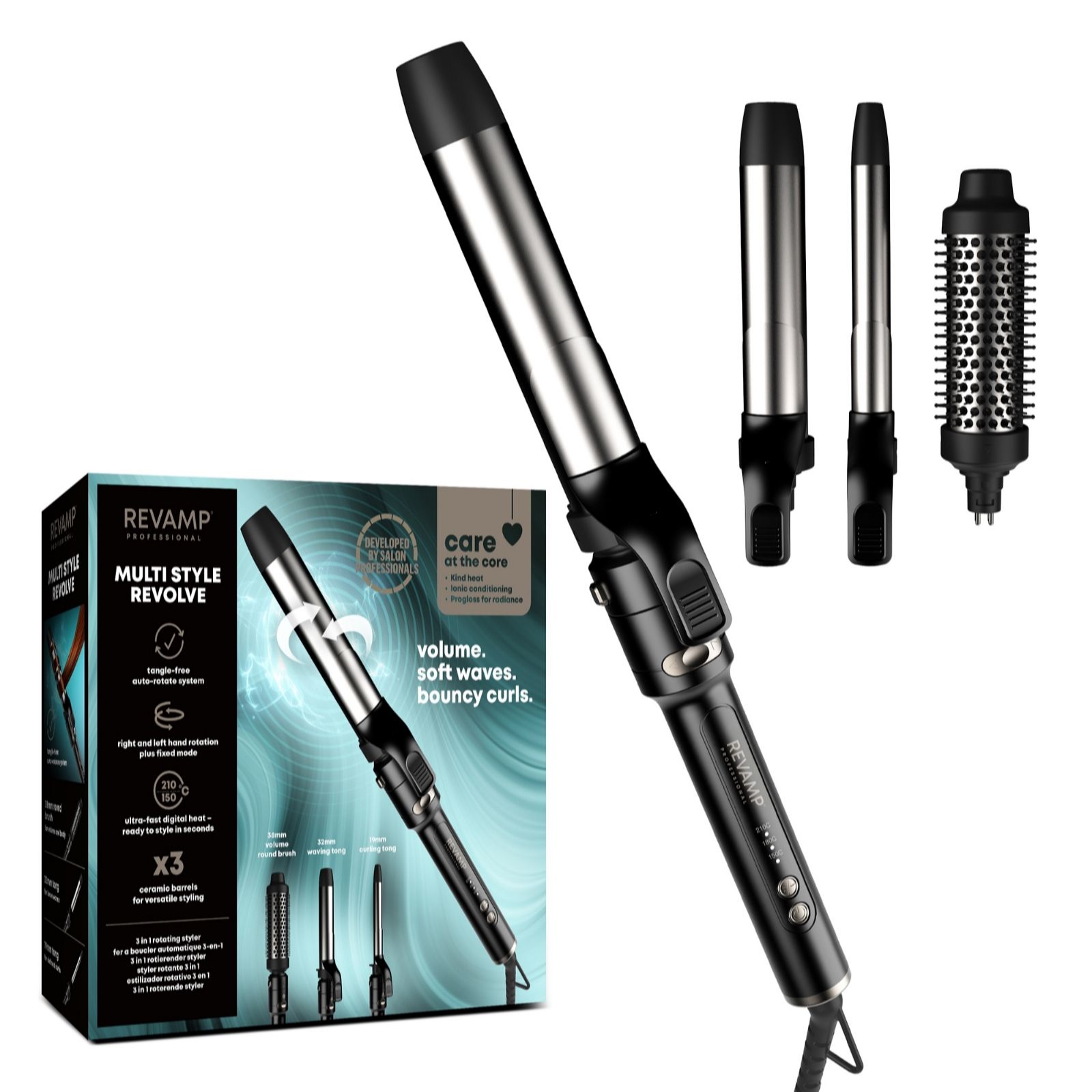 Revamp Multi Style Revolve 3-In-1 Rotating Hair Styler