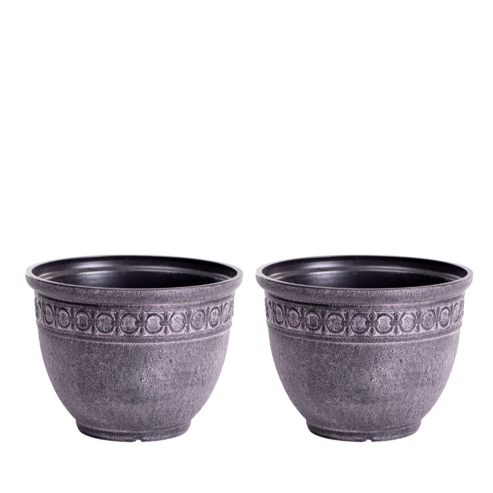 Thompson & Morgan Thompson + Morgan Set Of 2 35Cm Athena Antique Stone Effect Planter