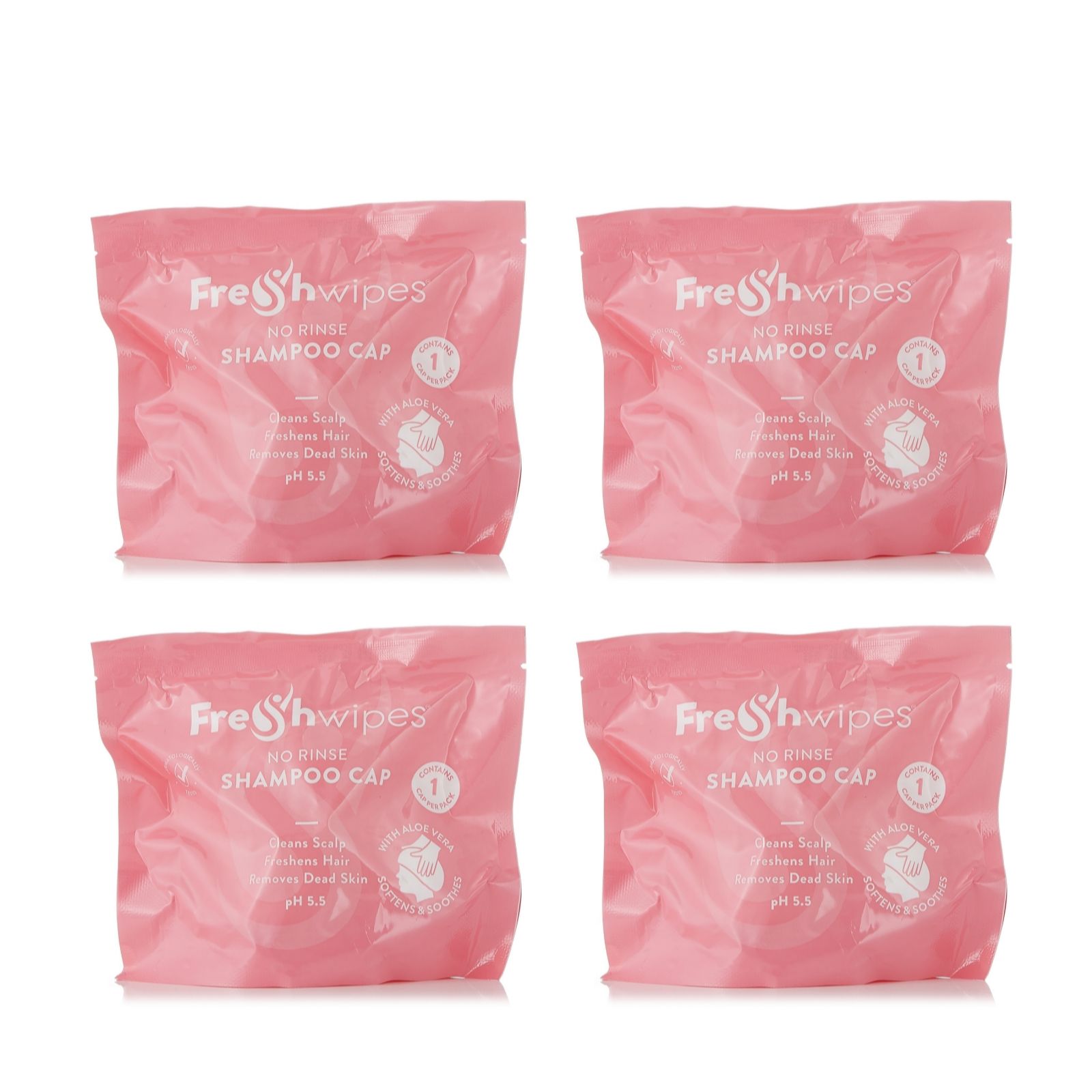 FreshWipes Shampoo Caps Set of 4