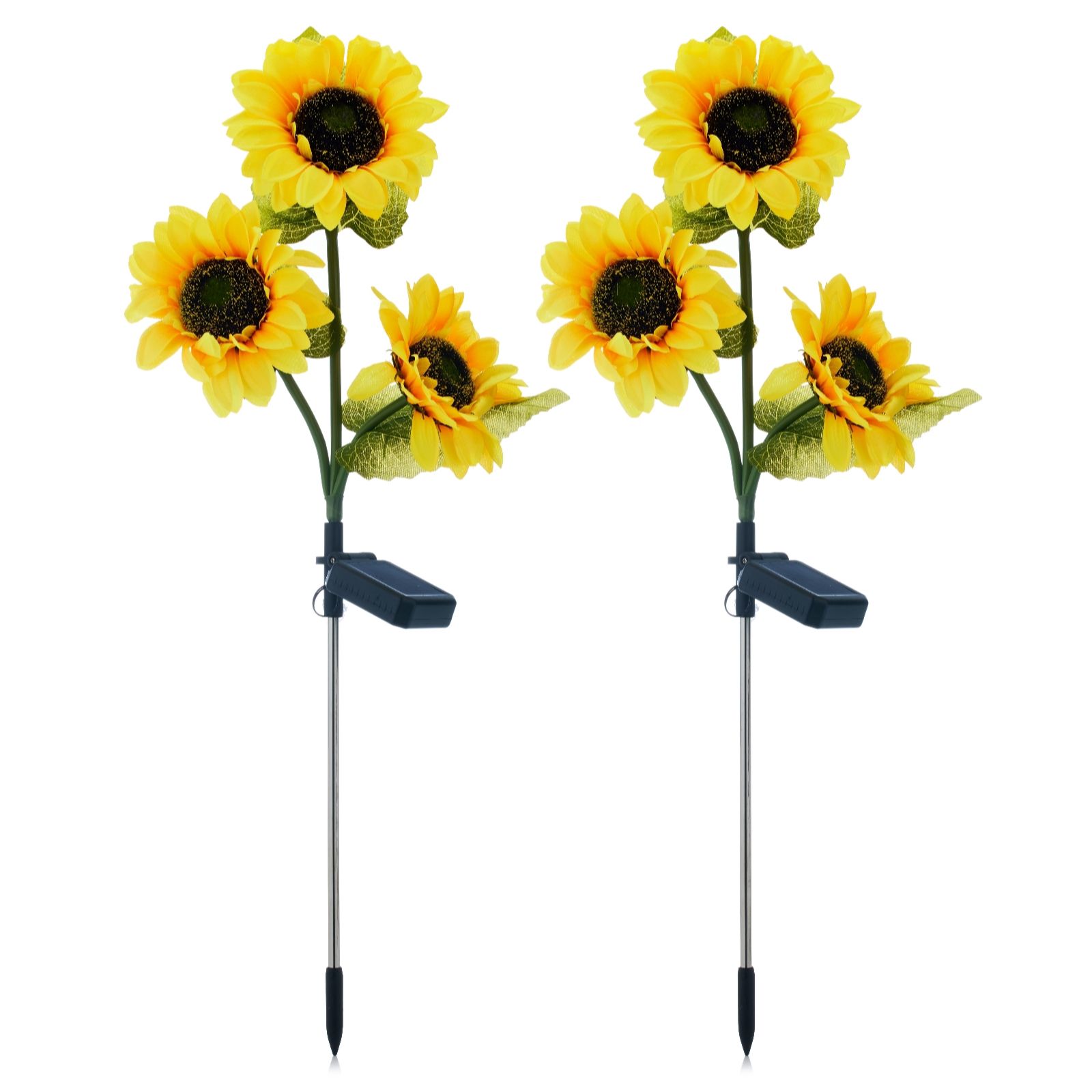 Garden Stories Set of 2 LED Sunflower Stakes