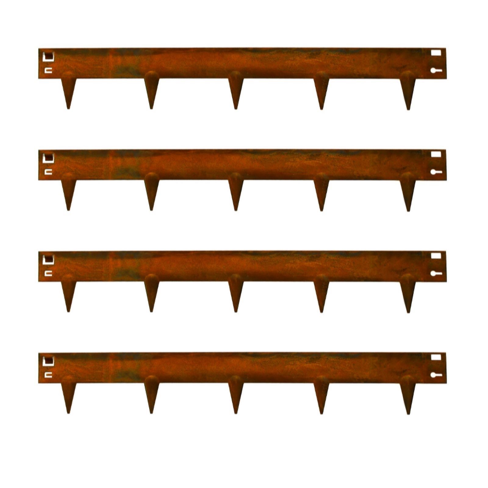 Thompson & Morgan Metal Border Edging Pre-Rust Corten 106 x 16cm Pa...