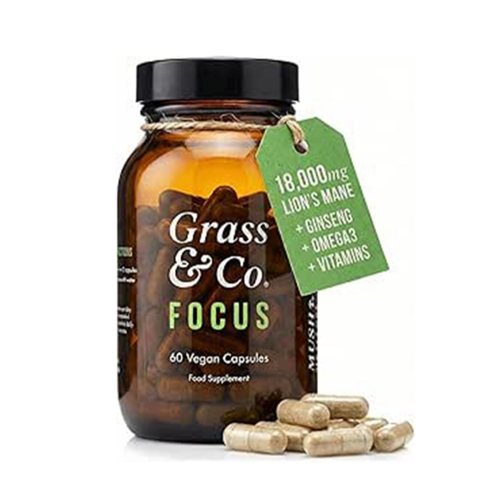 Grass & Co . Focus 60 Vegan Capsules