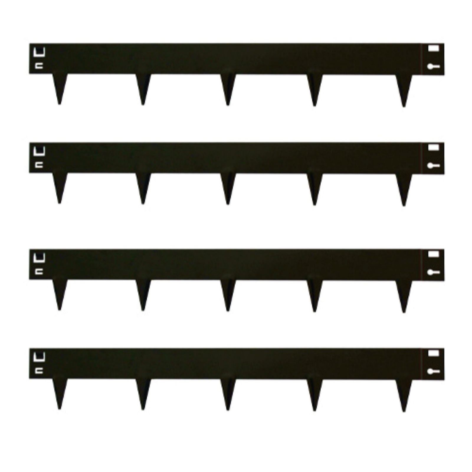 Thompson & Morgan Metal Border Edging Black 106 x 16cm Pack of 4
