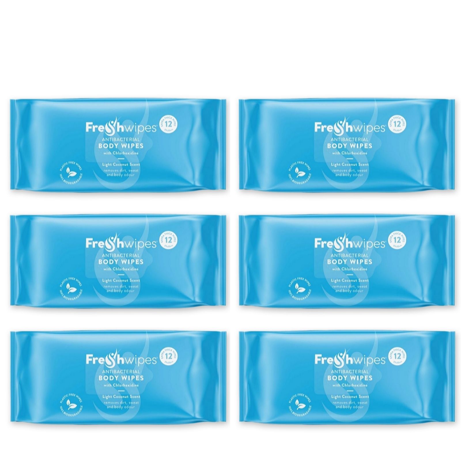 FreshWipes Body Wipes Set of 6 Packs