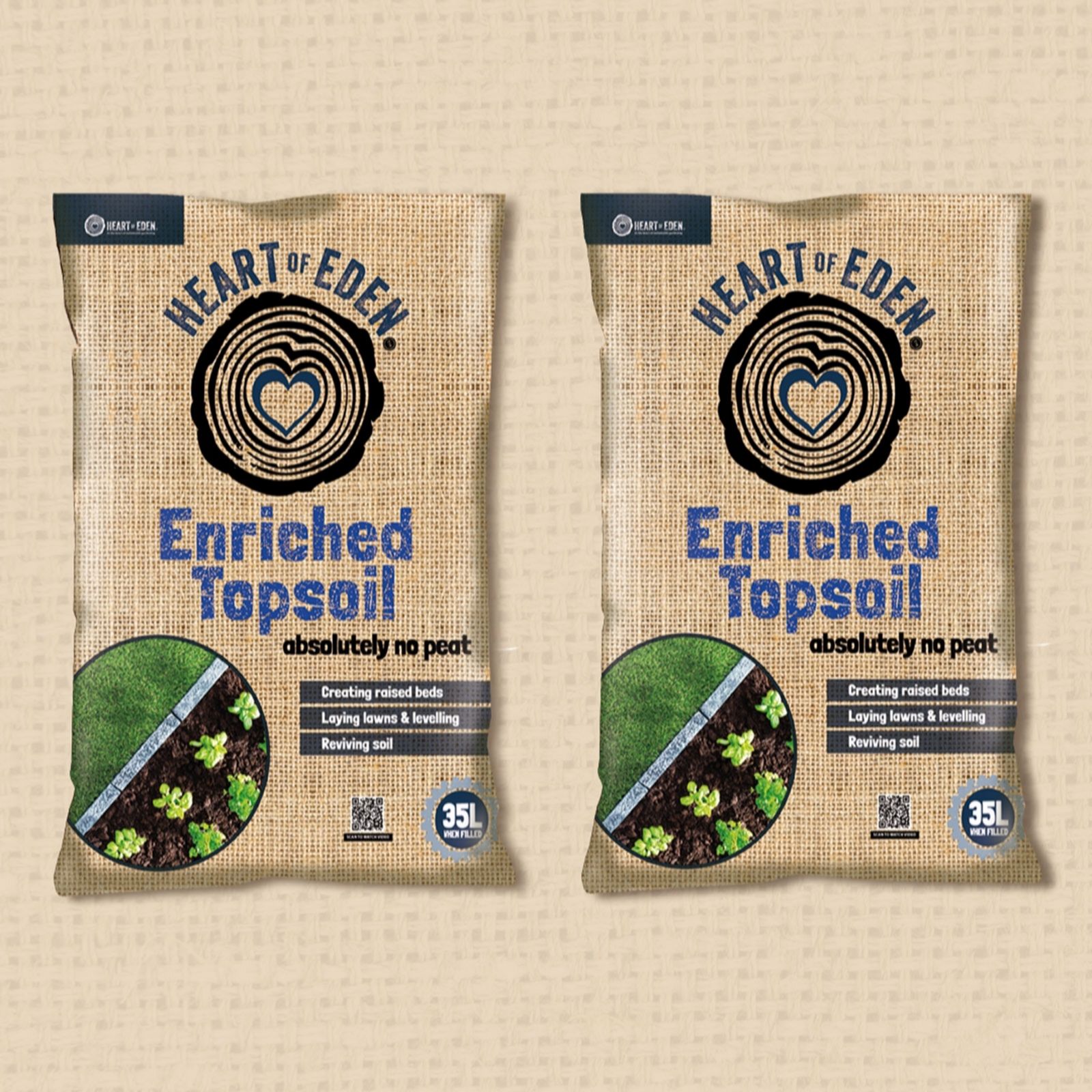 Heart of Eden Enriched Top Soil 70L