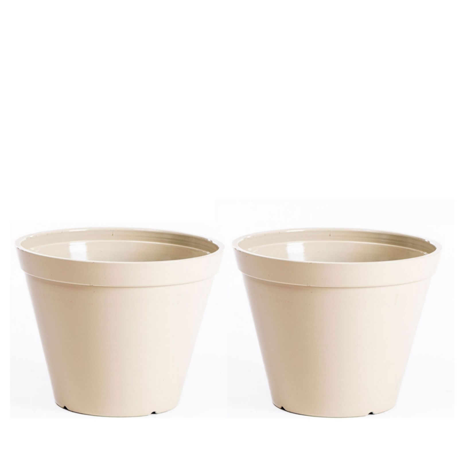 Thompson & Morgan Green Set Of 2 33Cm Lindos Glazed Effect Planters