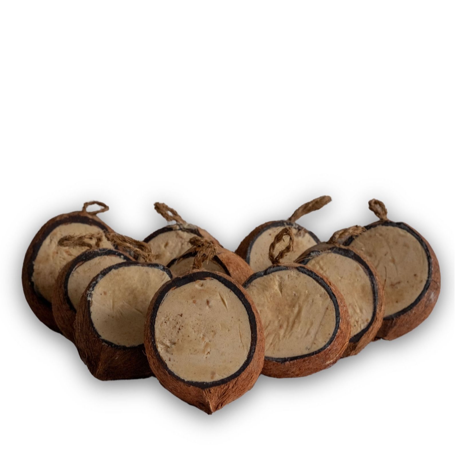 Grumpy Gardener Gold Set Of 10 Pre-Filled Nutpecker 3/4 Coconuts