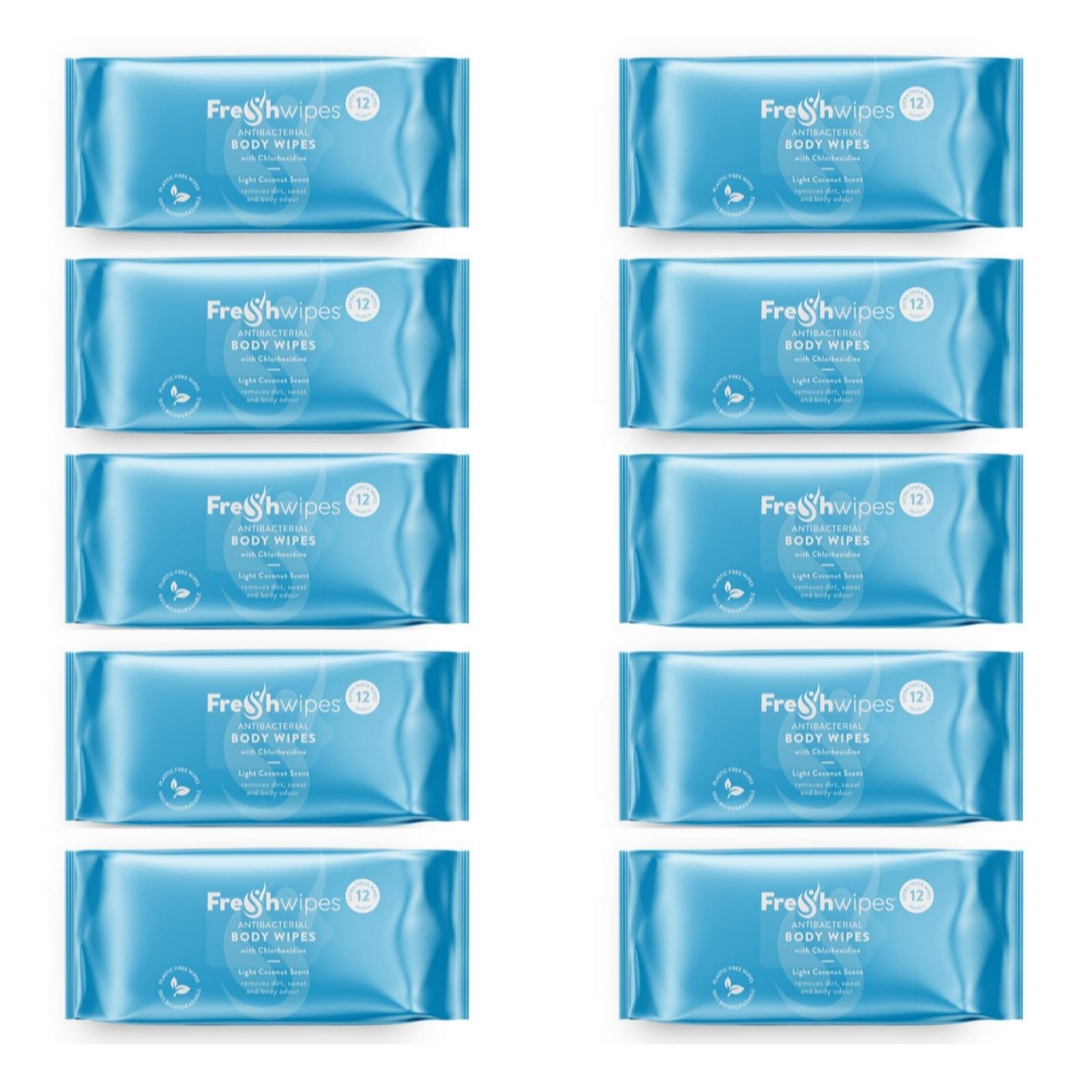 FreshWipes Body Wipes Set of 10 Packs