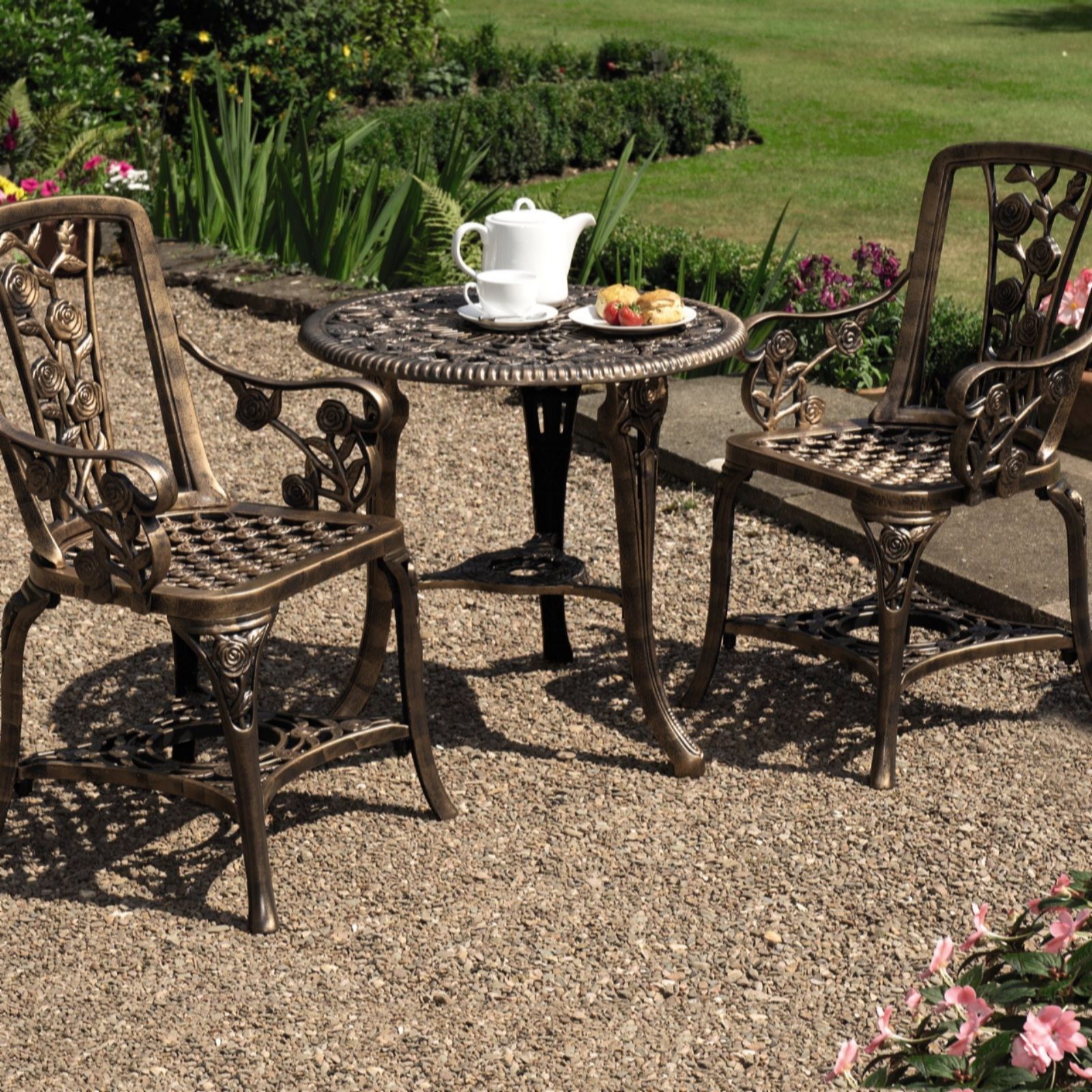 Thompson & Morgan 3pc Rose Bistro Furniture Set